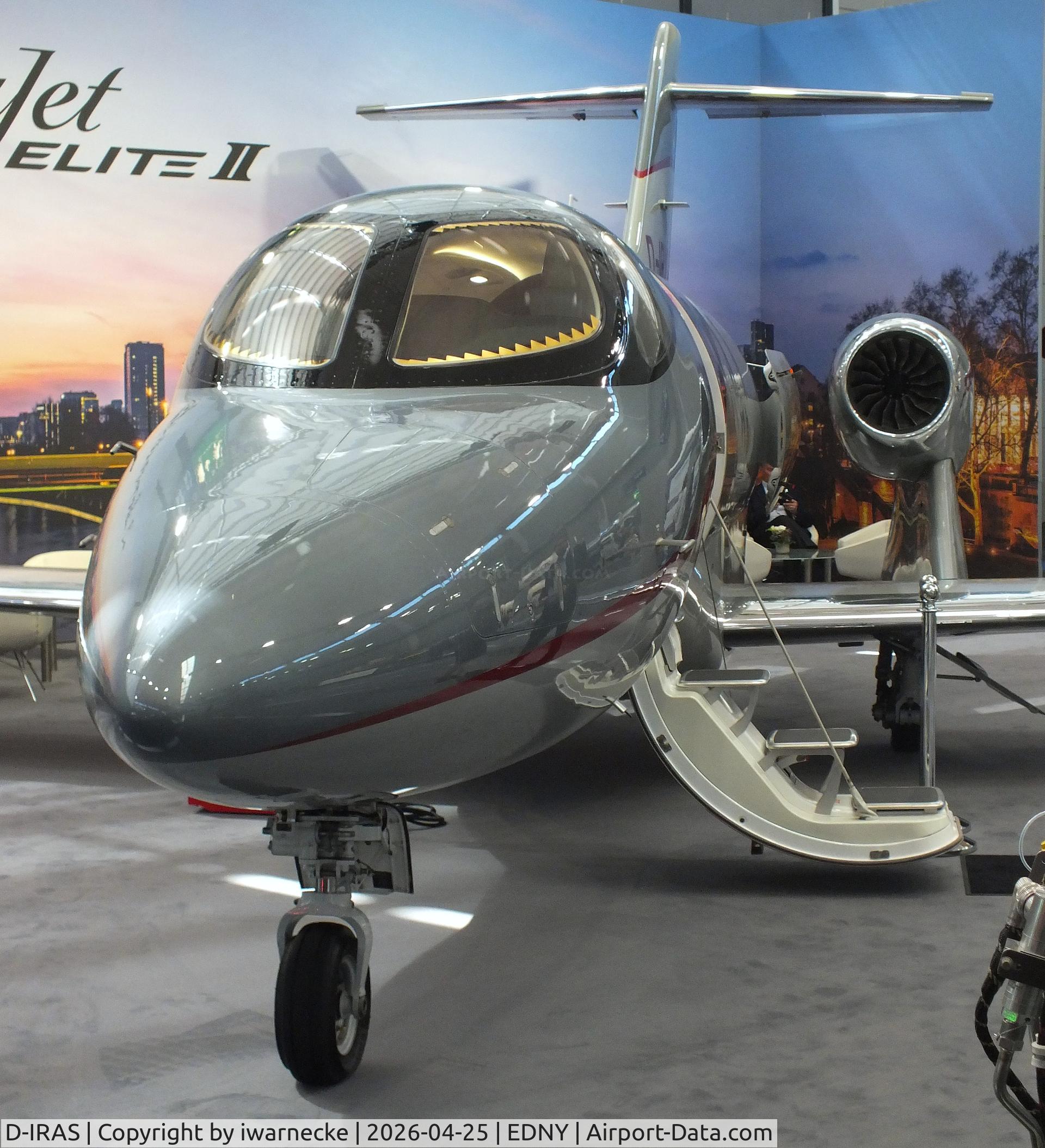 Aircraft D-IRAS, 2016 Honda HA-420 HondaJet, c/n 42000035, Honda HA-420 HondaJet at the AERO 2026, Friedrichshafen, at EDNY, photo by iwarnecke
