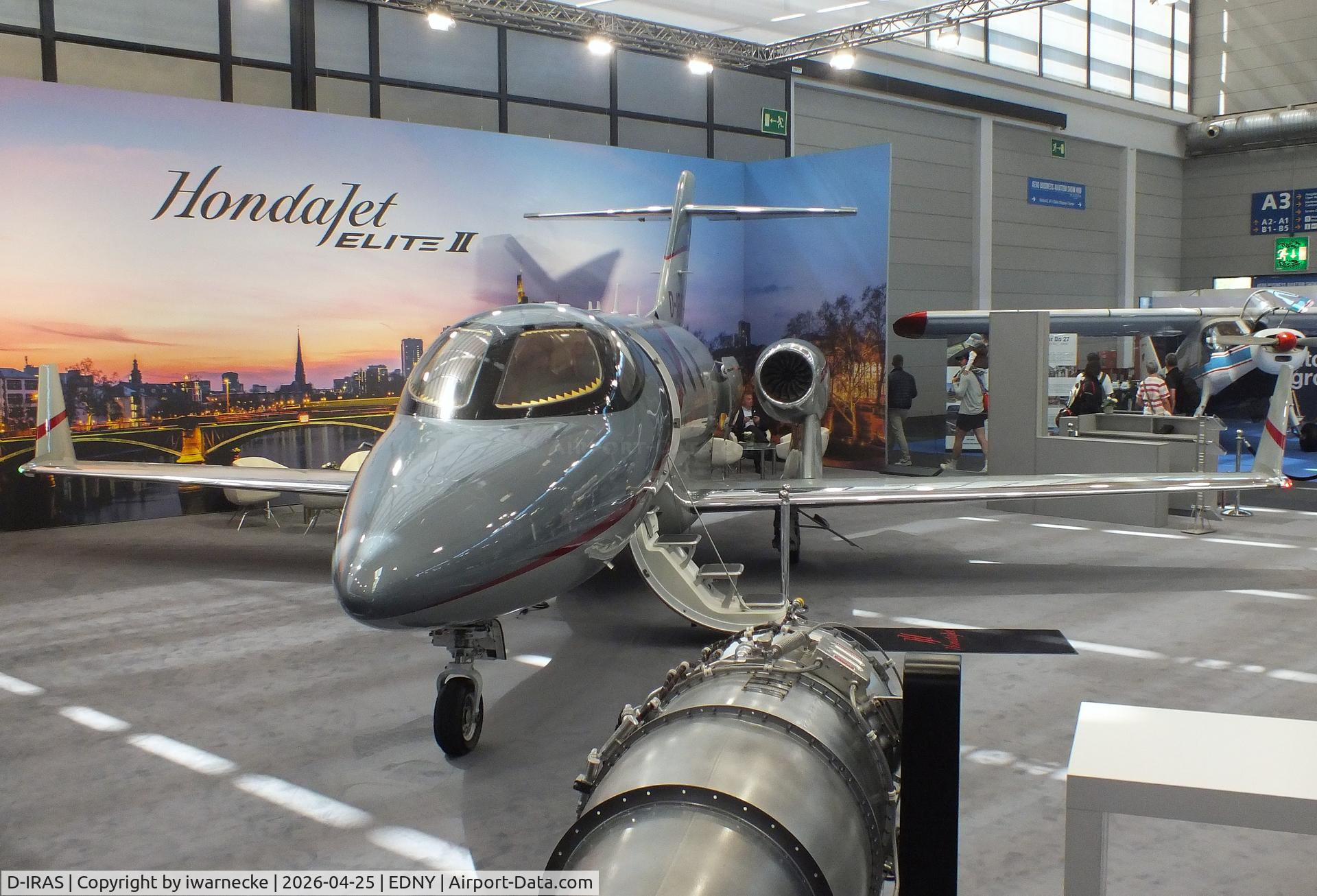 Aircraft D-IRAS, 2016 Honda HA-420 HondaJet, c/n 42000035, Honda HA-420 HondaJet at the AERO 2026, Friedrichshafen, at EDNY, photo by iwarnecke
