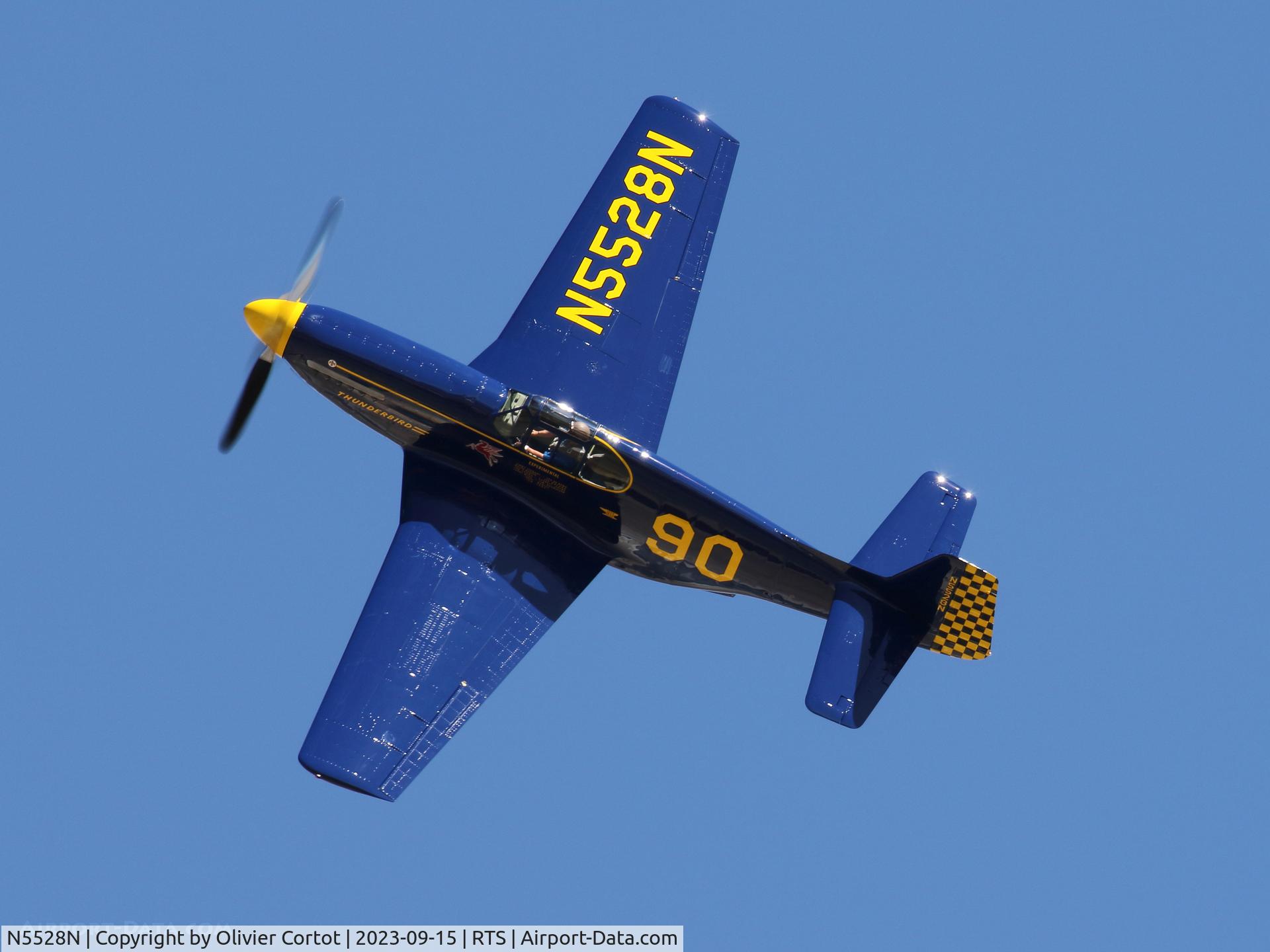 Aircraft N5528N, North American P-51C Mustang, c/n 2925, 2023 air races, at RTS, photo by Olivier Cortot
