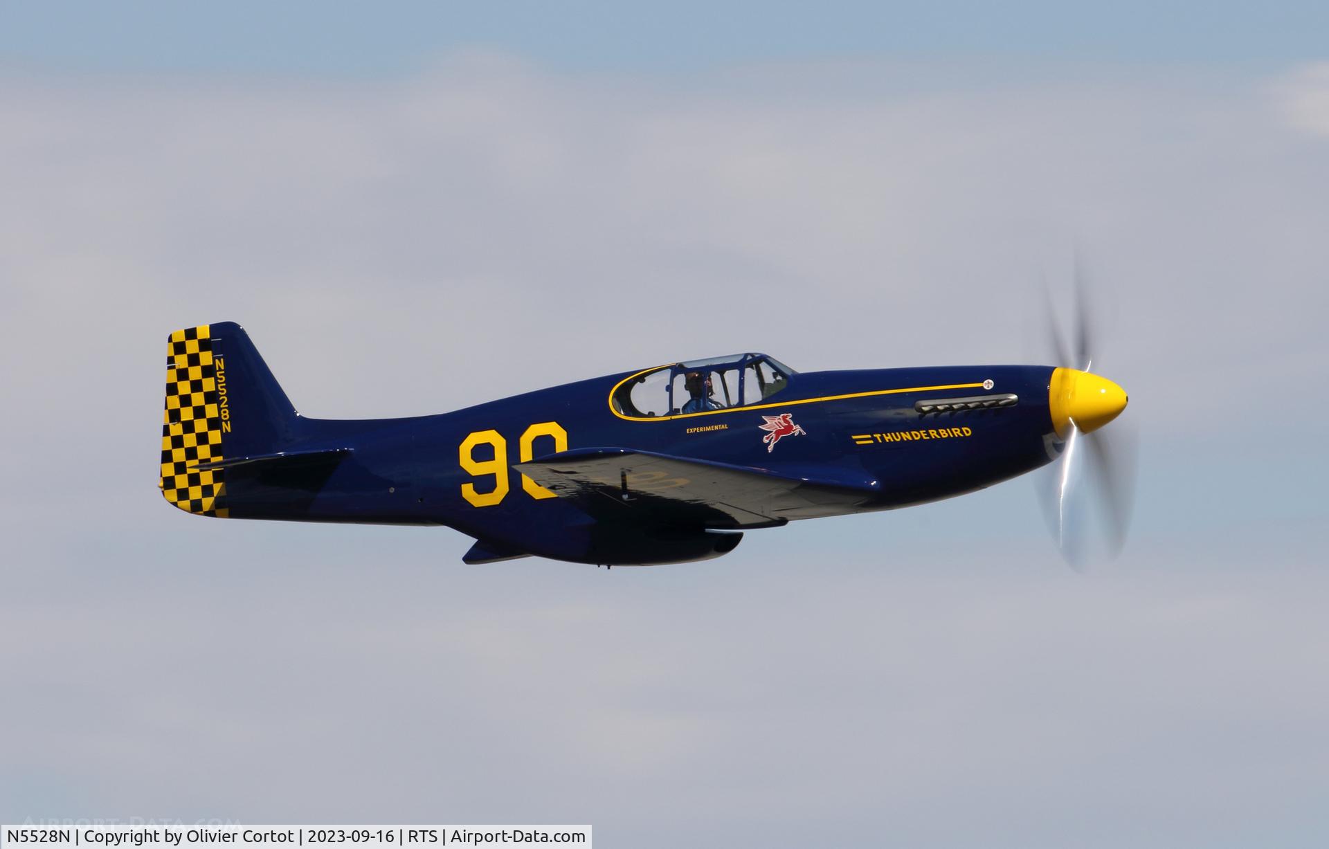 Aircraft N5528N, North American P-51C Mustang, c/n 2925, 2023 air races, at RTS, photo by Olivier Cortot