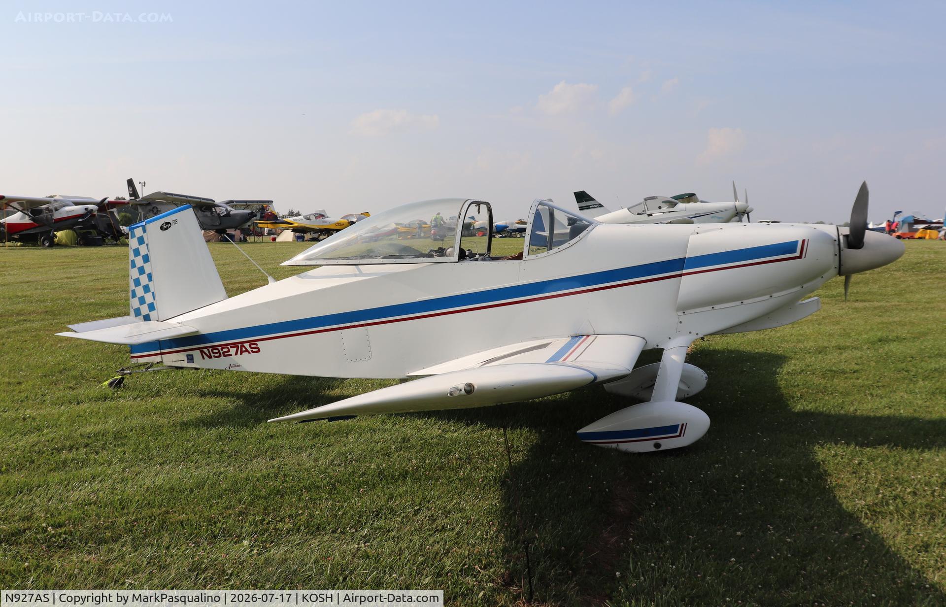 Aircraft N927AS, 1981 Thorp T-18 Tiger, c/n 927, Thorp T-18, at KOSH, photo by MarkPasqualino