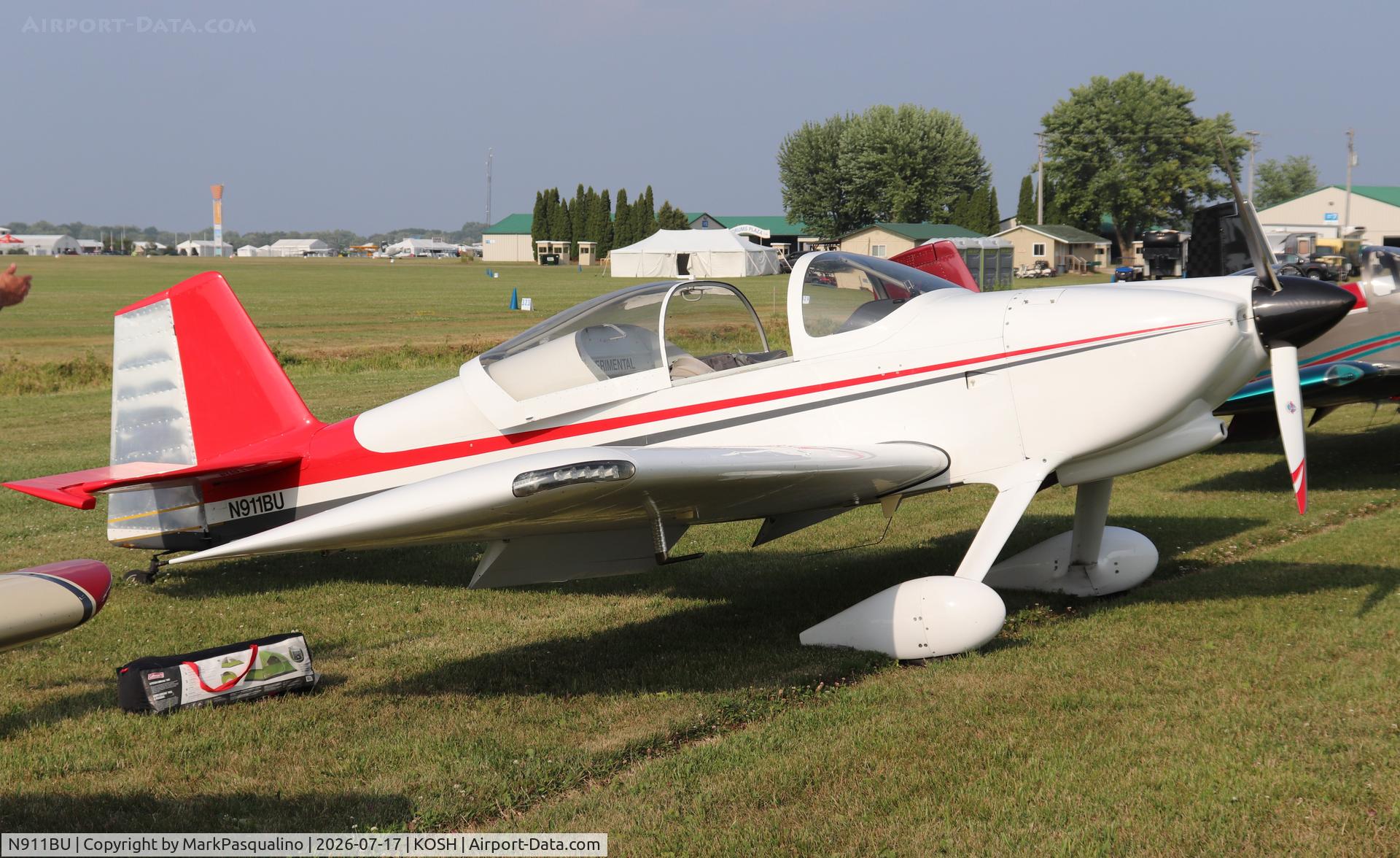 Aircraft N911BU, 1996 Vans RV-6, c/n 21492, Vans RV-6, at KOSH, photo by MarkPasqualino