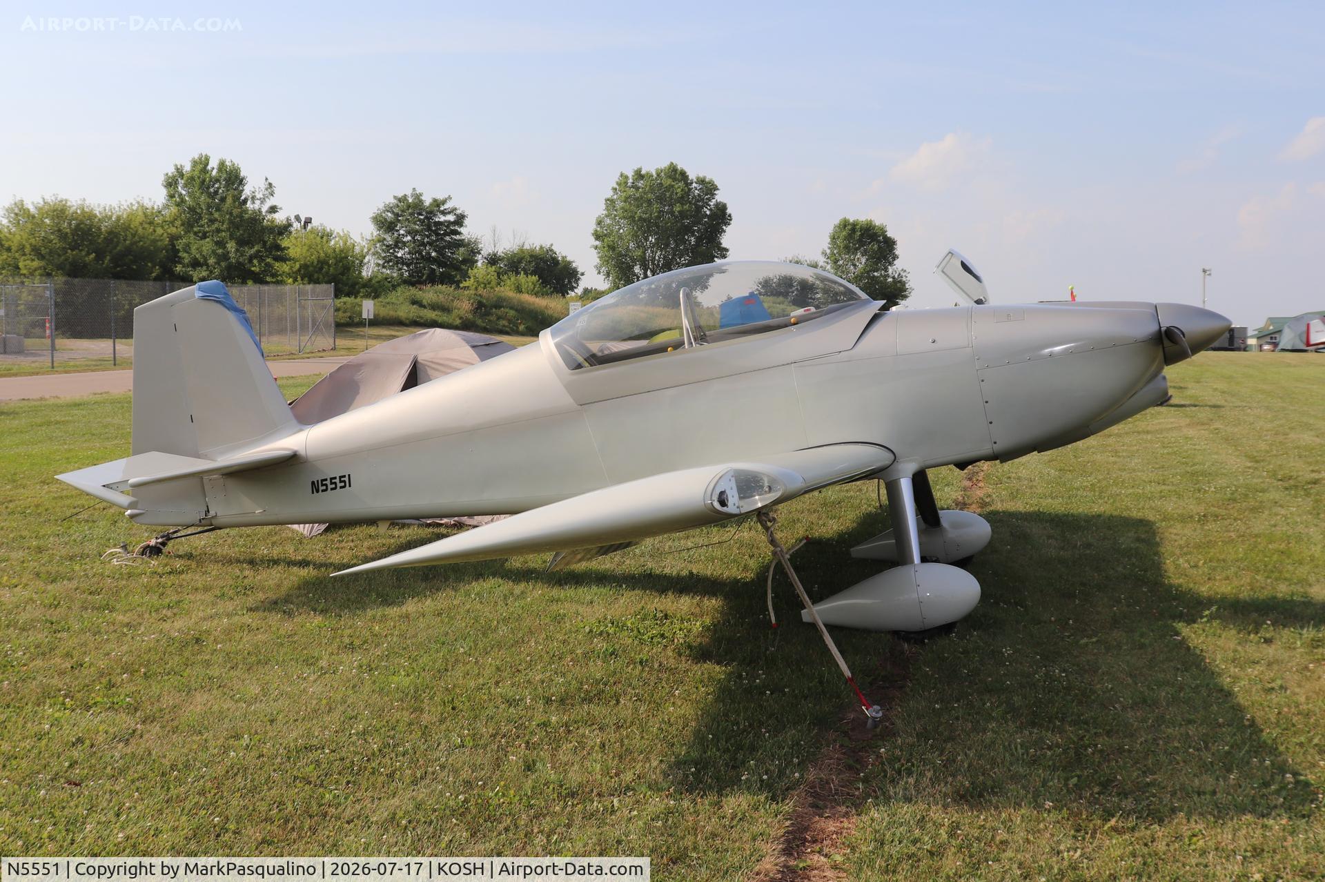 Aircraft N5551, 2010 Vans RV-8, c/n 82605, Vans RV-8, at KOSH, photo by MarkPasqualino