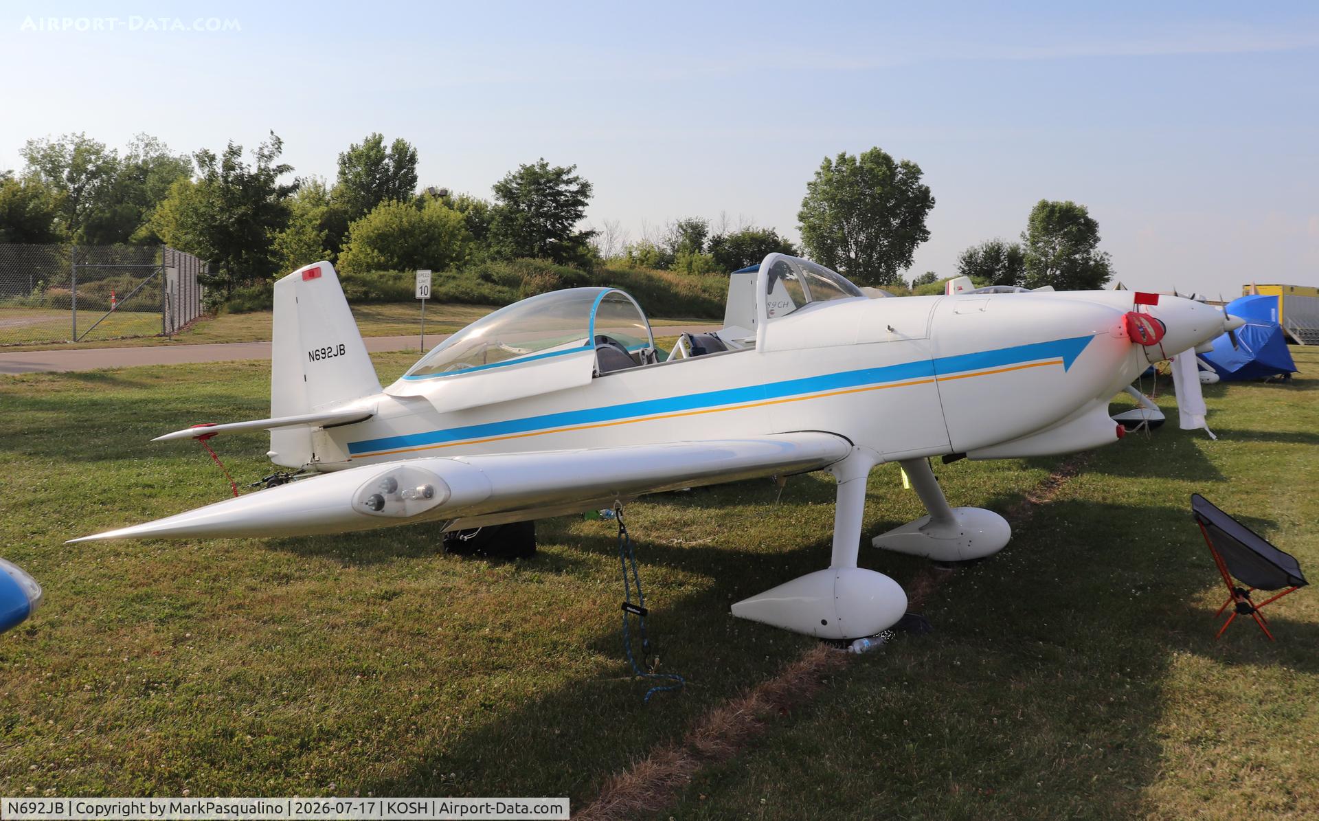 Aircraft N692JB, 2019 Vans RV-8, c/n 83525, Vans RV-8, at KOSH, photo by MarkPasqualino