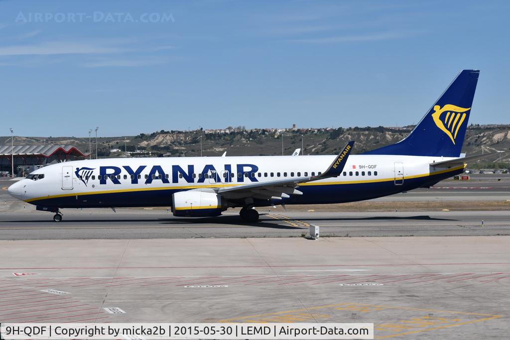 Aircraft 9H-QDF, 2016 Boeing 737-8AS, c/n 44755, Taxiing, at LEMD, photo by micka2b