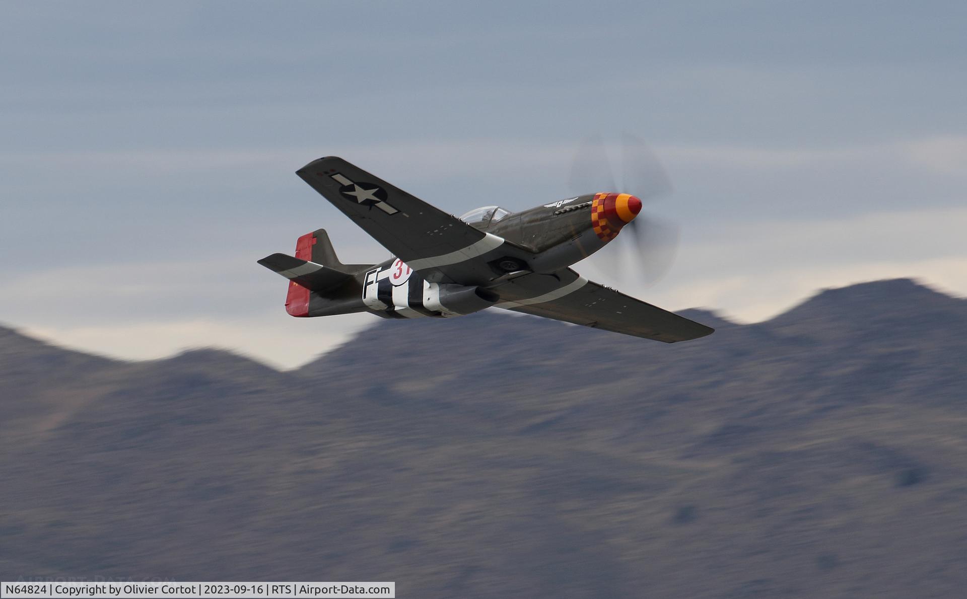 N64824, 1944 North American P-51D-30NA Mustang, c/n 122-4929, 2023 air races
