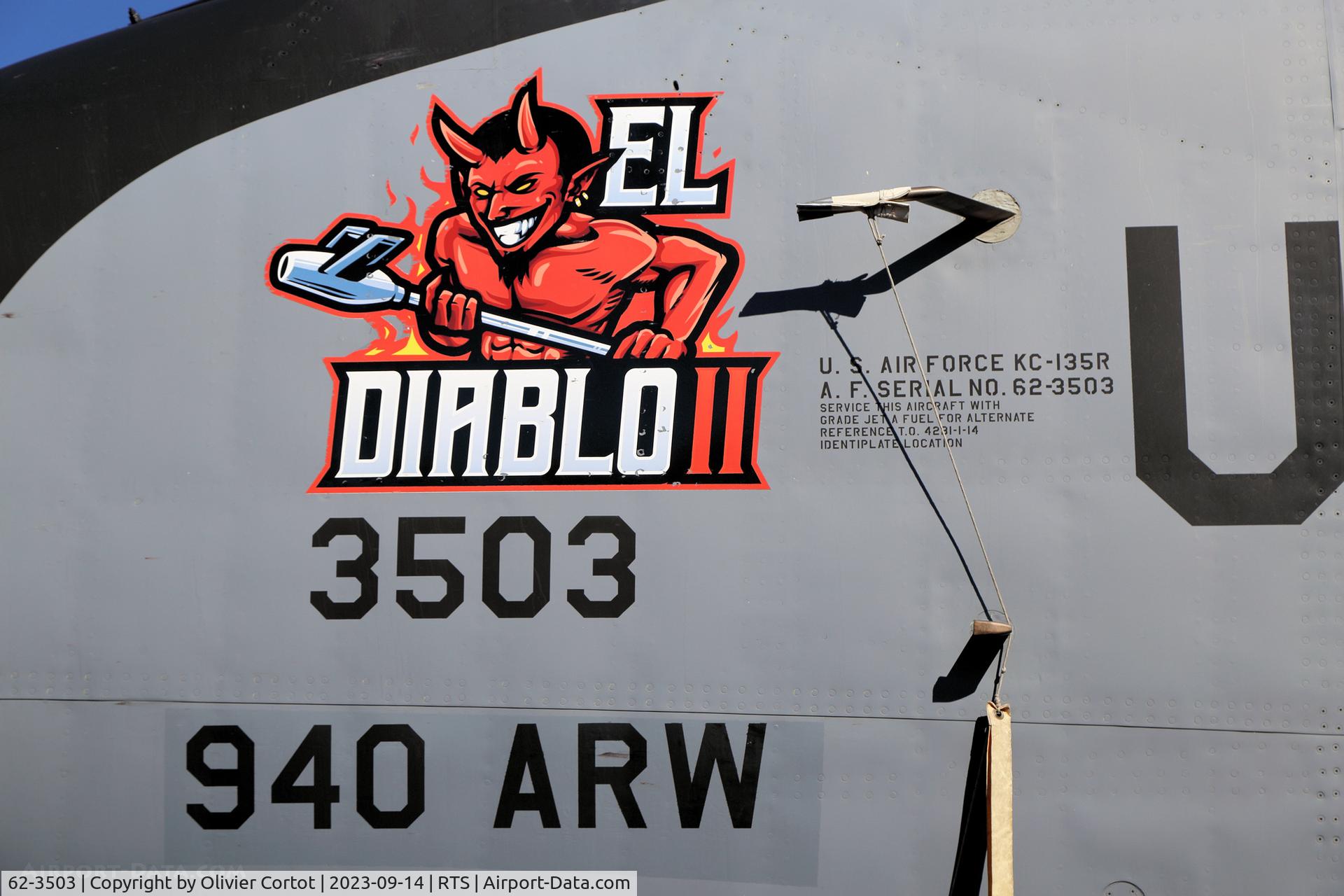 62-3503, 1962 Boeing KC-135R Stratotanker, c/n 18486, nose art