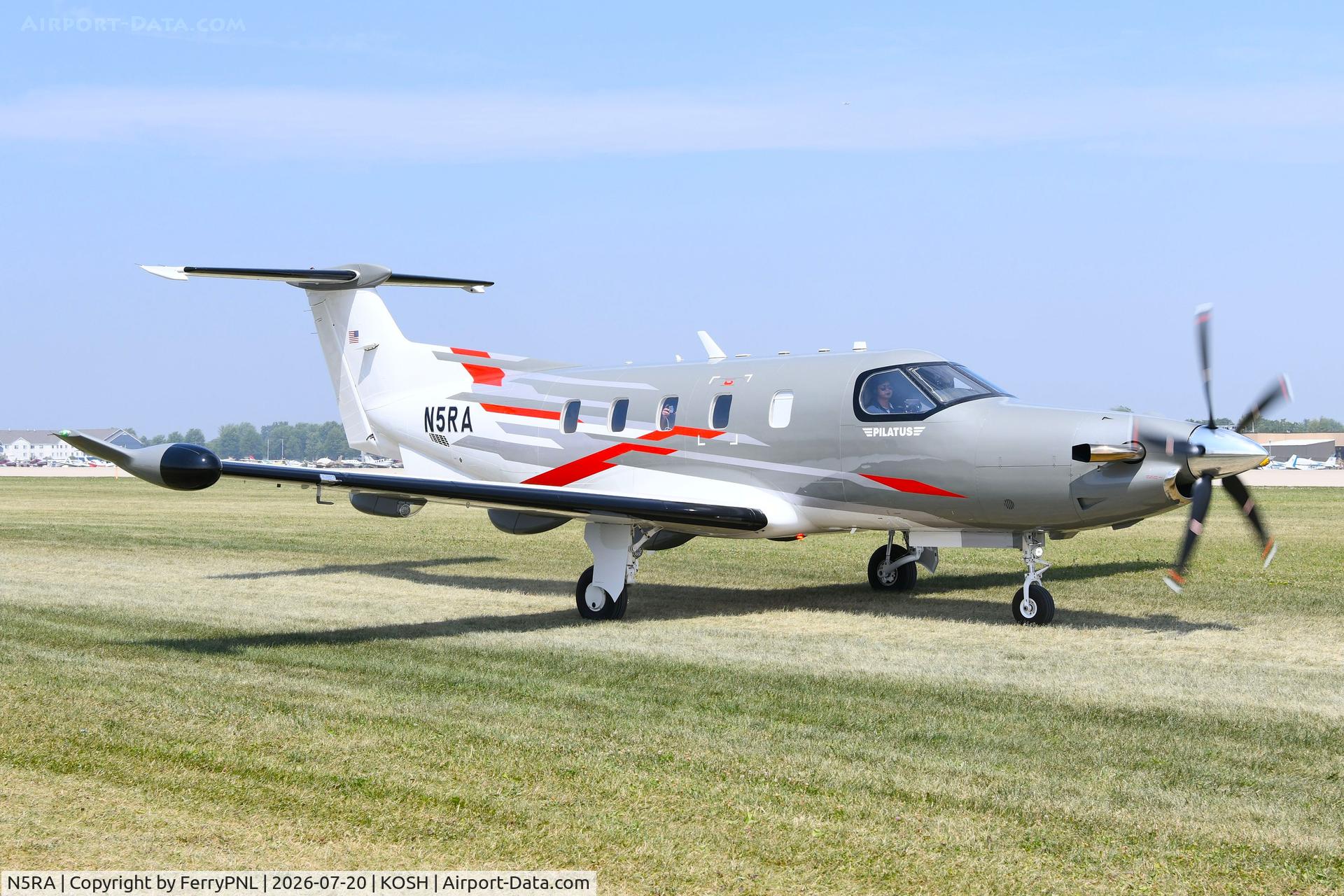N5RA, 2026 Pilatus PC-12 PRO, c/n 3063, PC-12 PRO factory demonstator taxying past