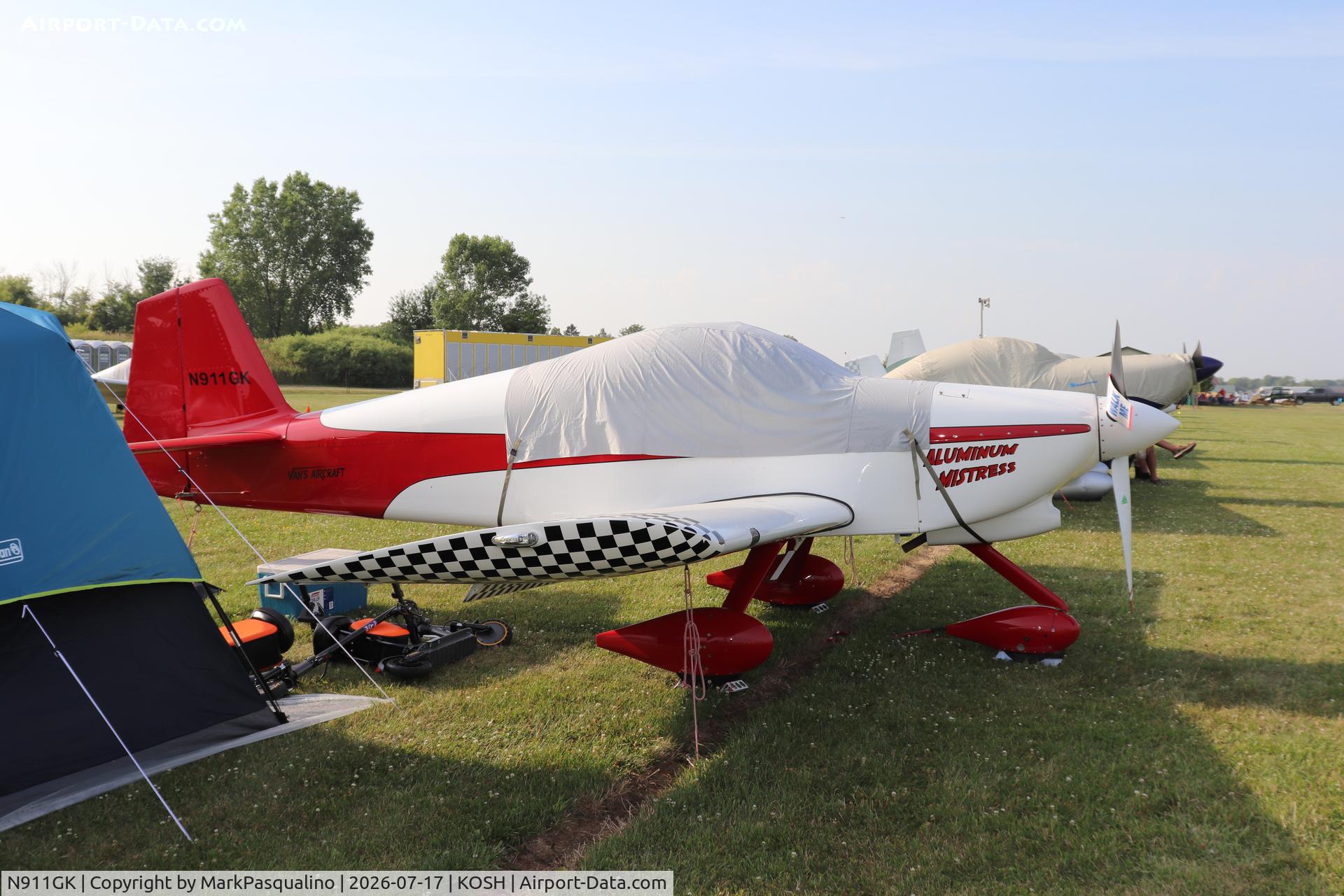 Aircraft N911GK, 2008 Vans RV-6A, c/n 21654, Vans RV-6A, at KOSH, photo by MarkPasqualino
