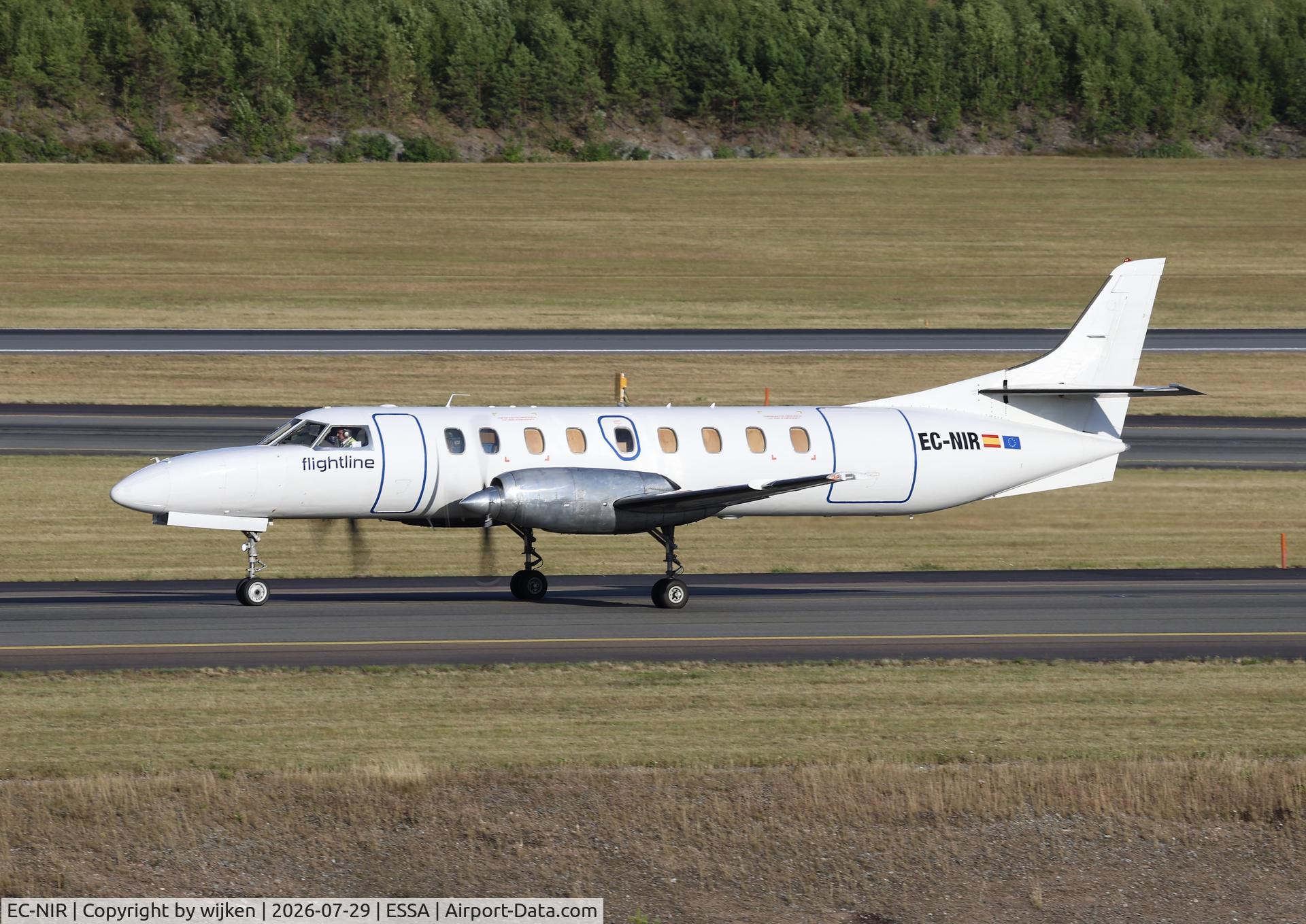 Aircraft EC-NIR, 1987 Fairchild Swearingen SA-227AC Metro III, c/n AC-689, Twy W, at ESSA, photo by wijken