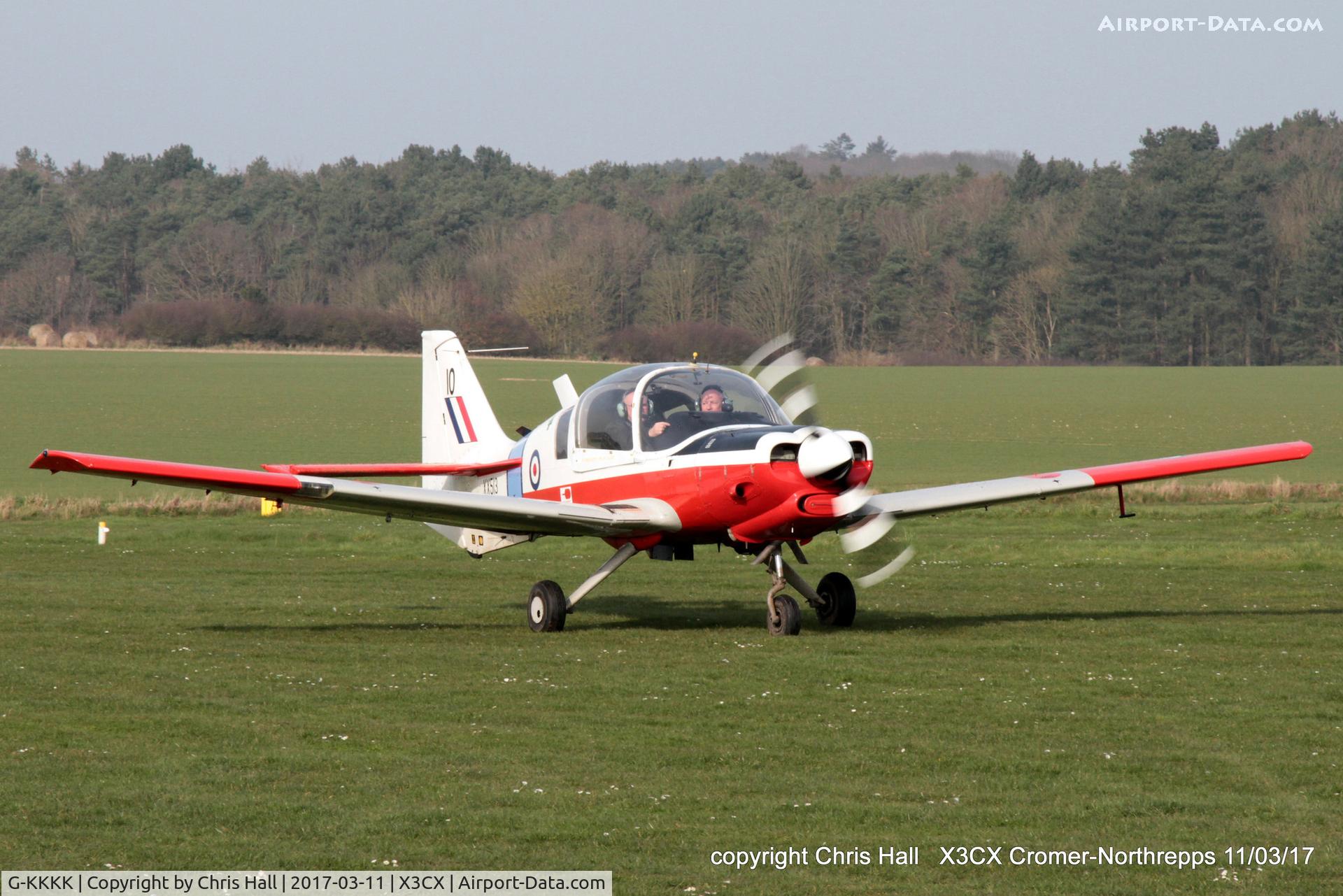G-KKKK, 1973 Scottish Aviation Bulldog T.1, c/n BH120/199, Northrepps, 11/03/17