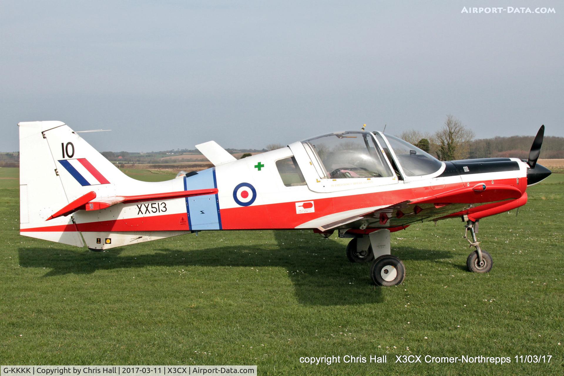 G-KKKK, 1973 Scottish Aviation Bulldog T.1, c/n BH120/199, Northrepps, 11/03/17