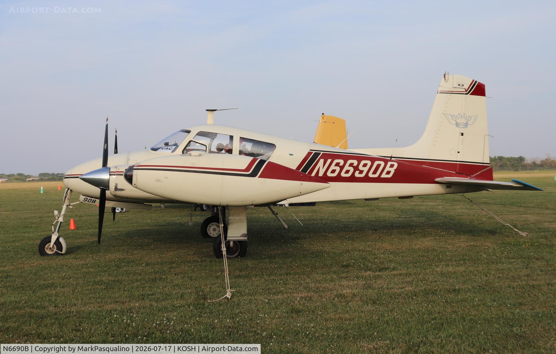Aircraft N6690B, 1958 Cessna 310C, c/n 35790, Cessna 310C, at KOSH, photo by MarkPasqualino