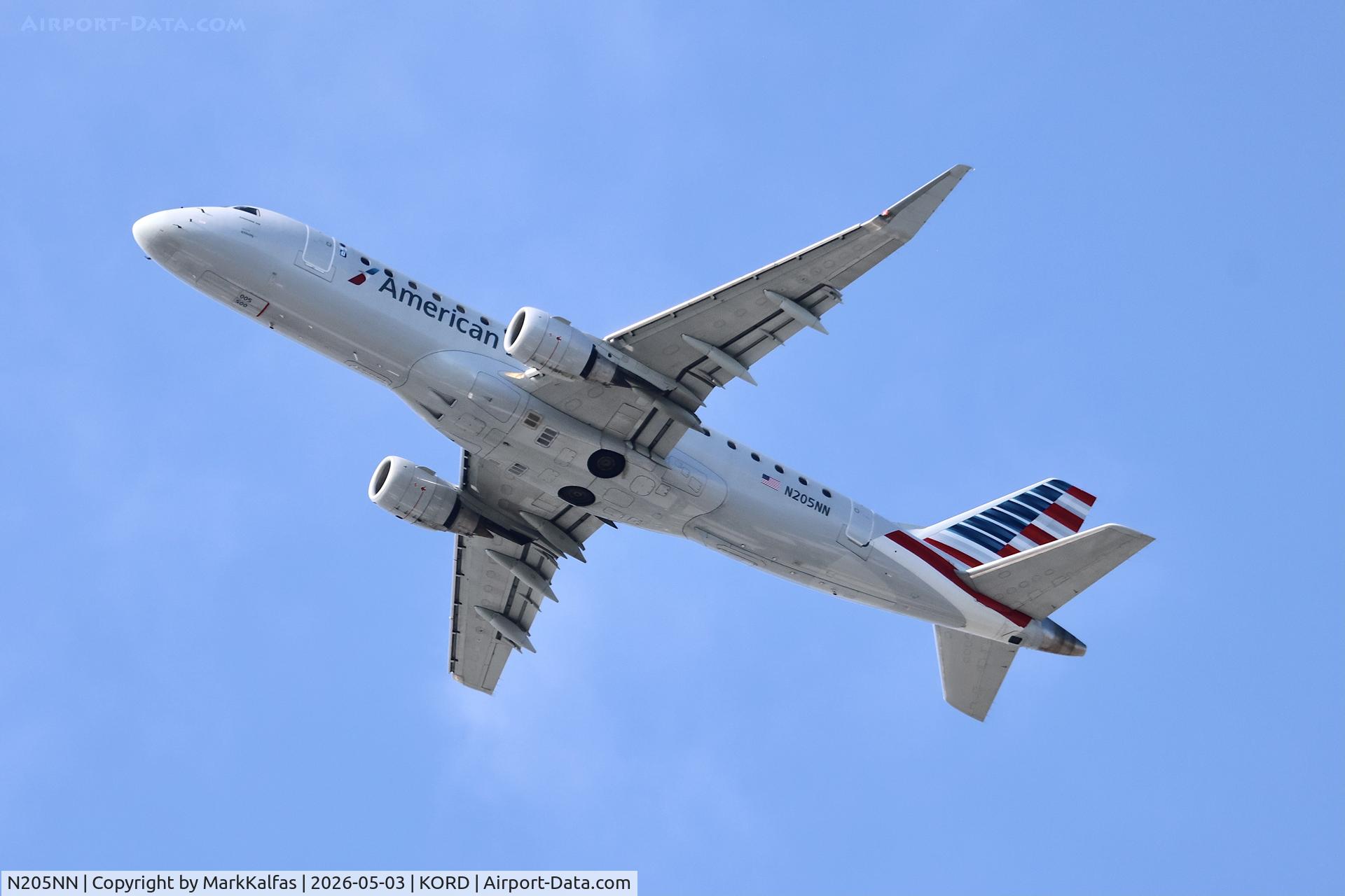 Aircraft N205NN, 2015 Embraer 175LR (ERJ-170-200LR), c/n 17000481, E75L Envoy /American Eagle Embraer 175LR N205NN departing 28R KORD, at KORD, photo by MarkKalfas