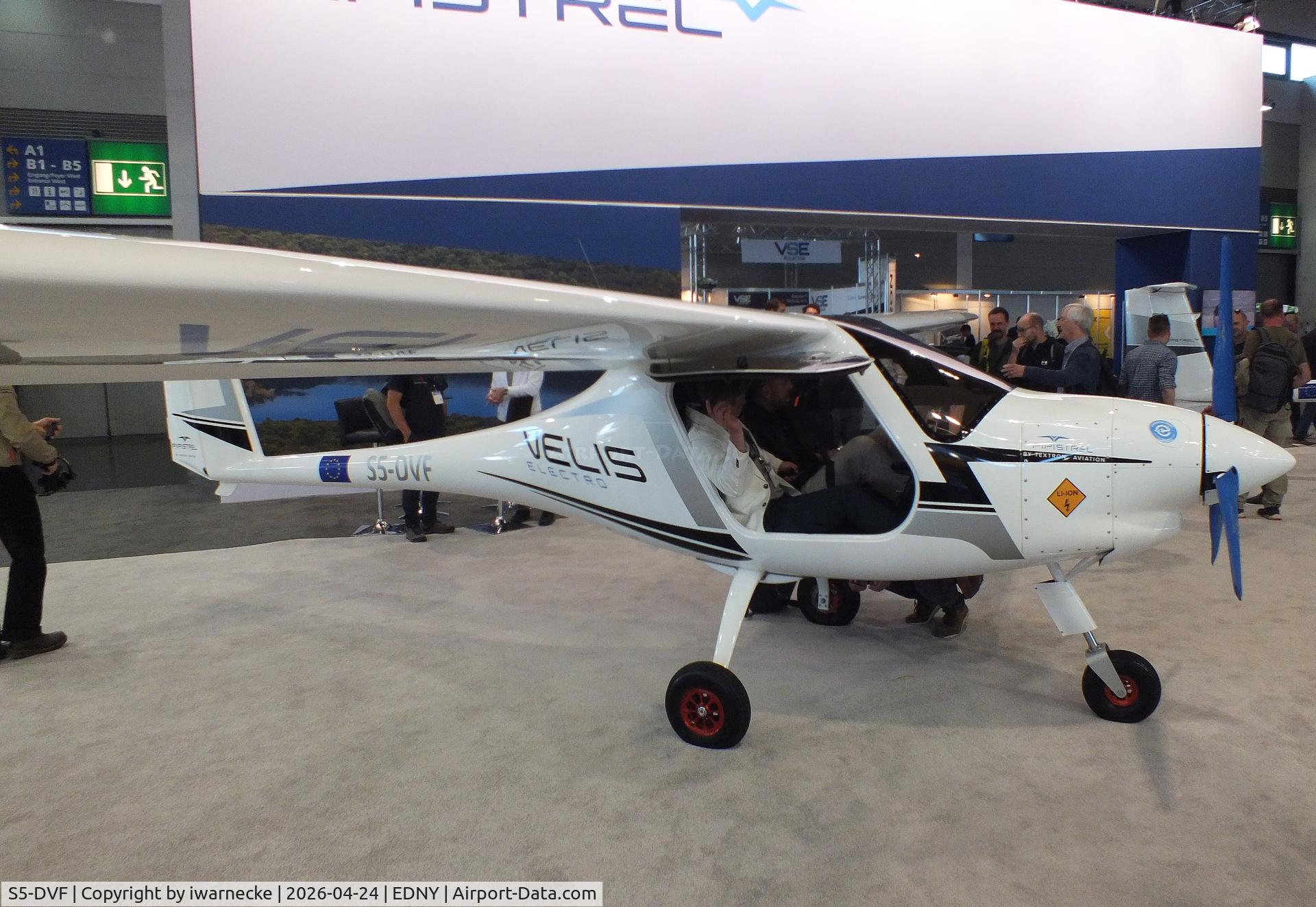 S5-DVF, Pipistrel SW 128 (Velis Electro), c/n not found_S5-DVF, Pipistrel SW 128 Velis Electro with electric motor at the AERO 2026, Friedrichshafen