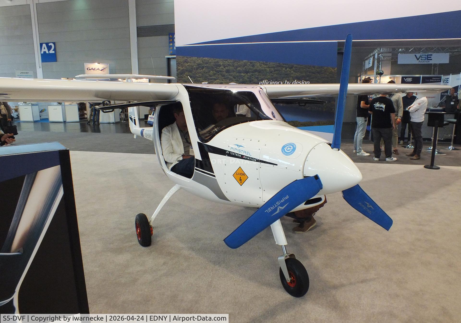S5-DVF, Pipistrel SW 128 (Velis Electro), c/n not found_S5-DVF, Pipistrel SW 128 Velis Electro with electric motor at the AERO 2026, Friedrichshafen