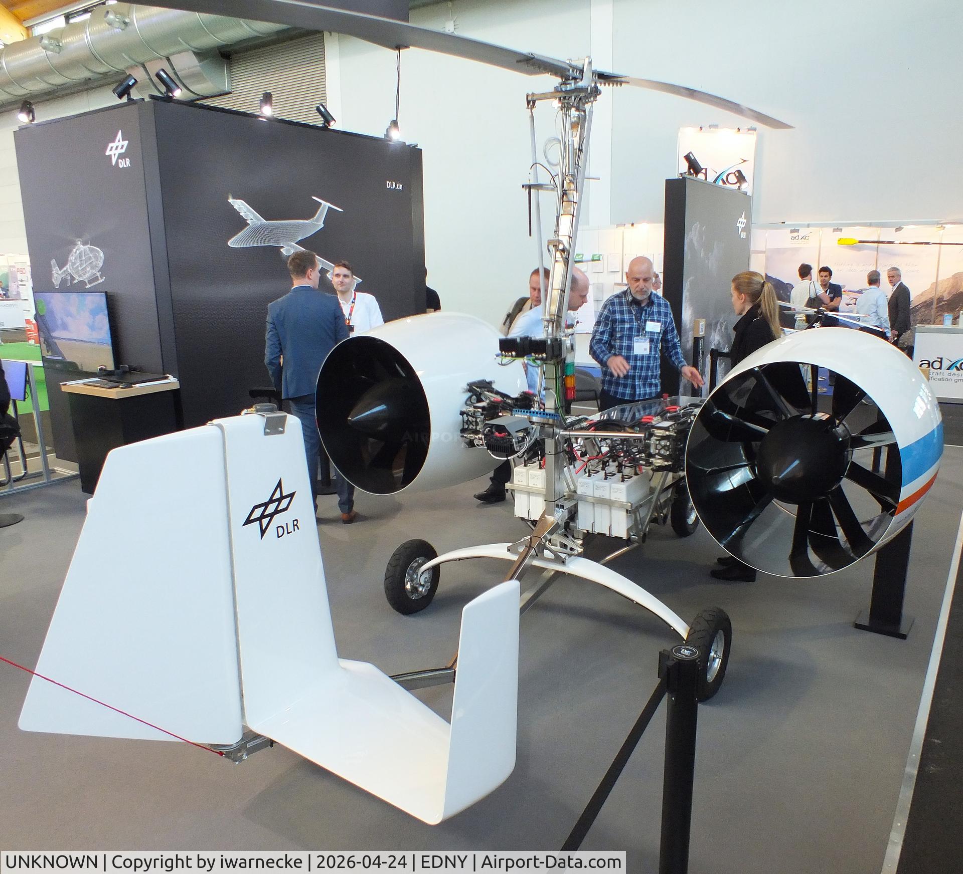 UNKNOWN, 2025 DLR/RWTH Aachen Electric Gyroplane Demonstrator#2, c/n not found_Jetpeller, DLR / RWTH Aachen S2TOL Demonstrator#2 Gyroplane with 2 Jetpeller shrouded propellers with electric motors at the AERO 2026, Friedrichshafen