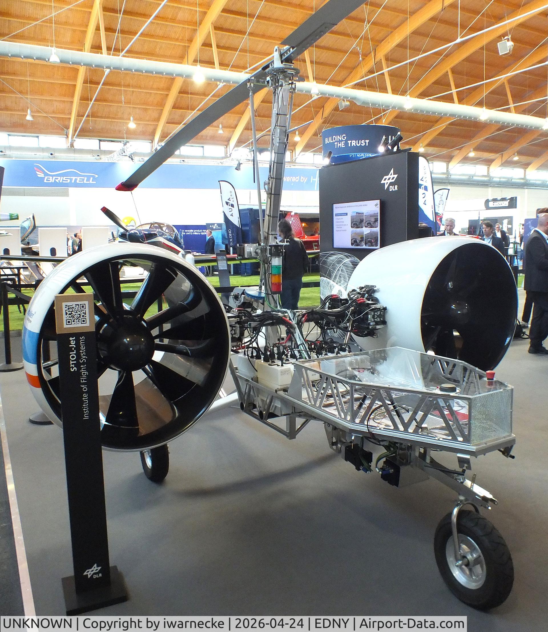 UNKNOWN, 2025 DLR/RWTH Aachen Electric Gyroplane Demonstrator#2, c/n not found_Jetpeller, DLR / RWTH Aachen S2TOL Demonstrator#2 Gyroplane with 2 Jetpeller shrouded propellers with electric motors at the AERO 2026, Friedrichshafen