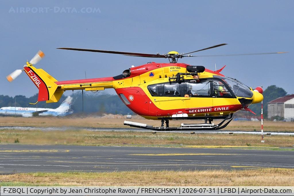 Aircraft F-ZBQL, Eurocopter-Kawasaki EC-145 (BK-117C-2), c/n 9452, DRAGON 17, at LFBD, photo by Jean Christophe Ravon / FRENCHSKY