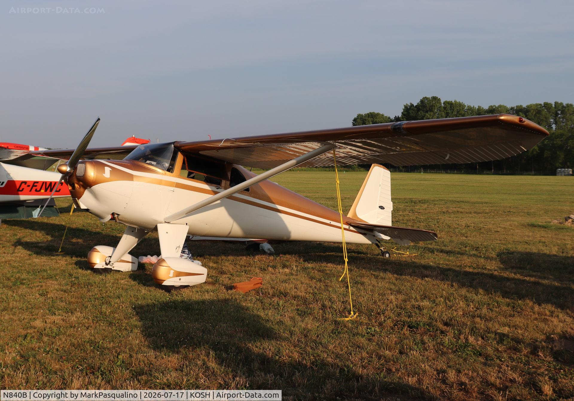 N840B, 1950 Luscombe 8F Silvaire, c/n 6772, Luscombe 8F