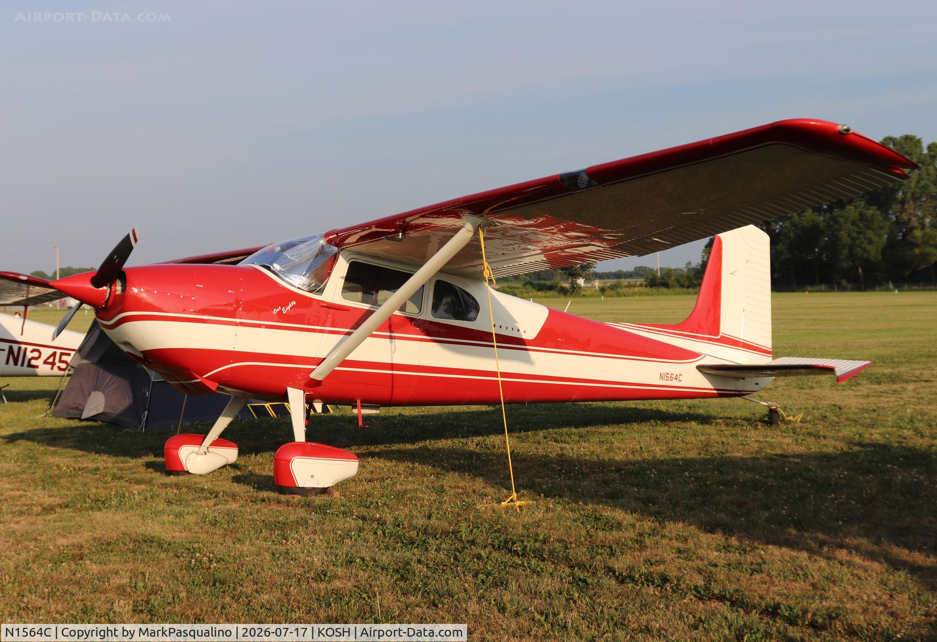 Aircraft N1564C, 1953 Cessna 180, c/n 30264, Cessna 180, at KOSH, photo by MarkPasqualino