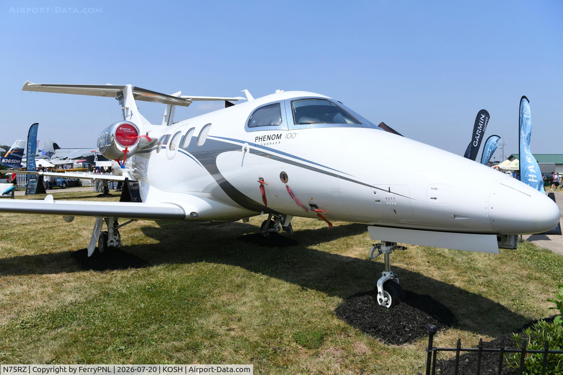 Aircraft N75RZ, 2010 Embraer EMB-500 Phenom 100, c/n 50000151, Flying Phenom LLC EMB -500, at KOSH, photo by FerryPNL