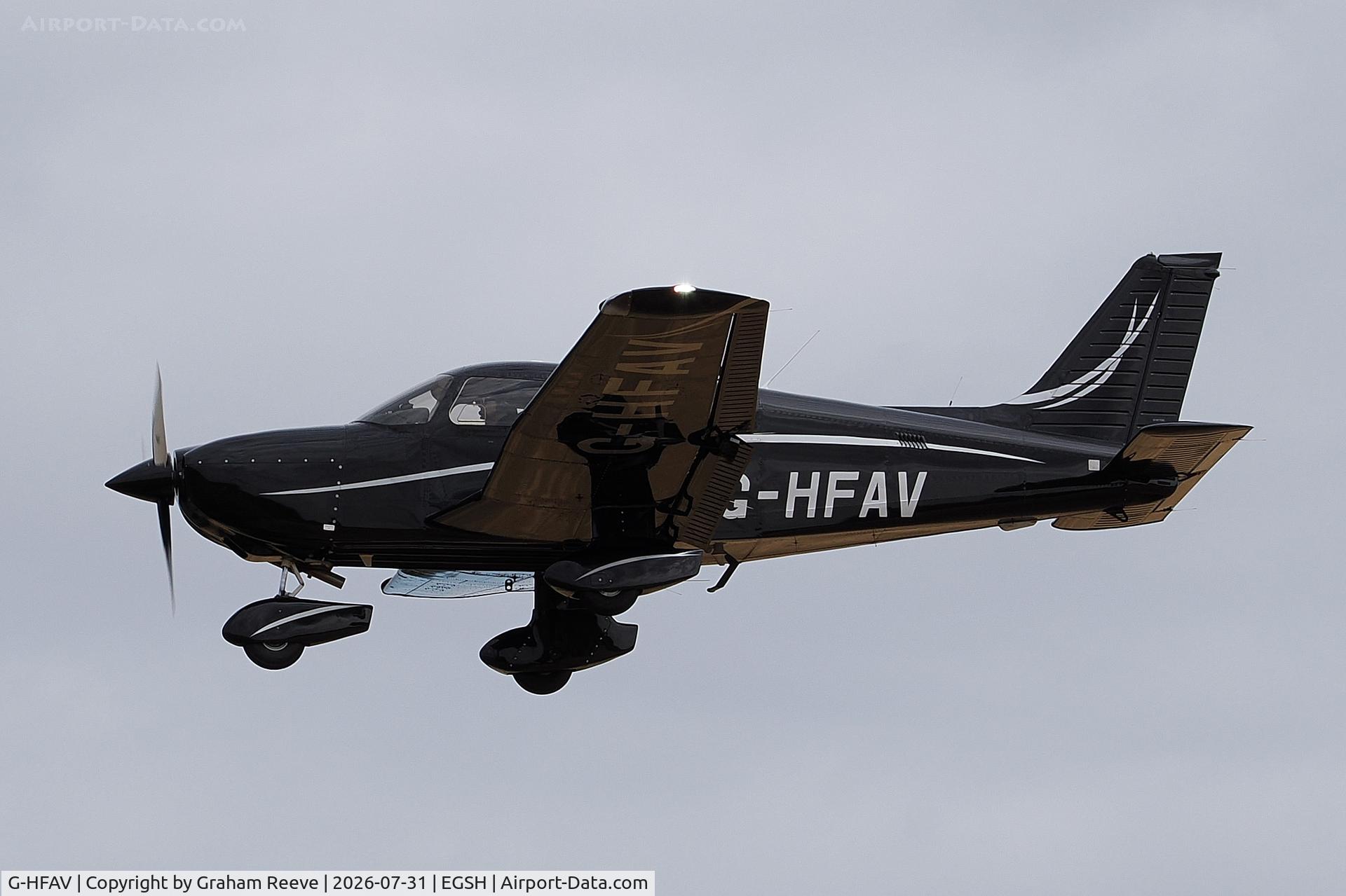 Aircraft G-HFAV, 2022 Piper PA-28-181 Cherokee Archer III, c/n 2881517, Landing at Norwich., at EGSH, photo by Graham Reeve