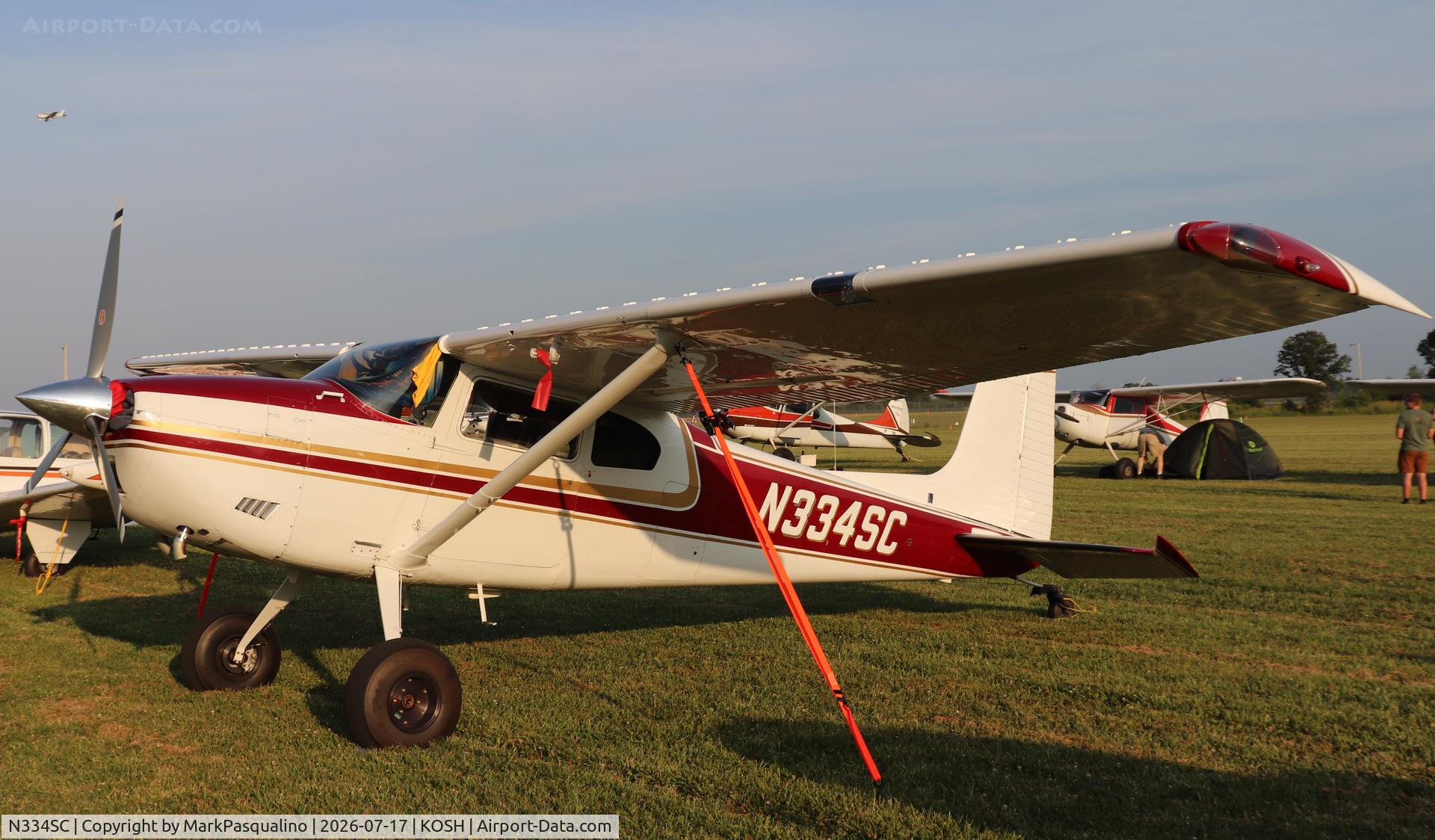 Aircraft N334SC, 1960 Cessna 180C, c/n 50691, Cessna 180, at KOSH, photo by MarkPasqualino