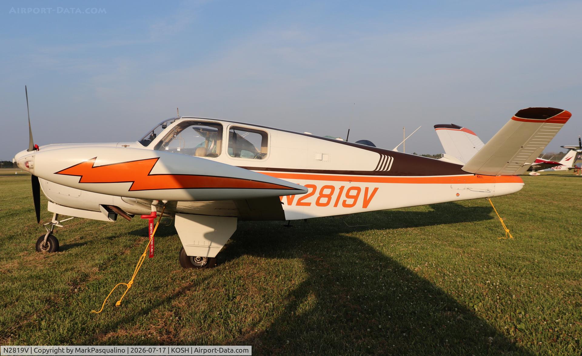 Aircraft N2819V, 1947 Beech 35 Bonanza, c/n D-221 l/n 52, Beech 35, at KOSH, photo by MarkPasqualino