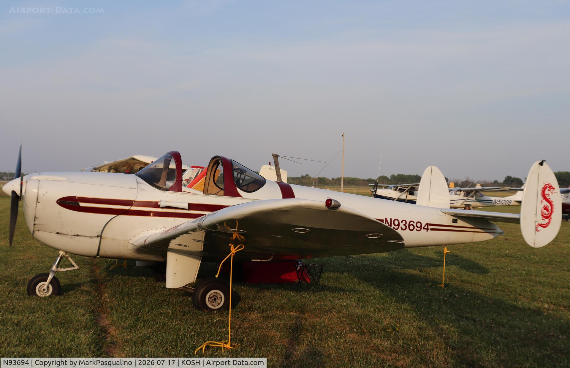 Aircraft N93694, 1946 Ercoupe 415-C, c/n 1017, Ercoupe 415-C, at KOSH, photo by MarkPasqualino