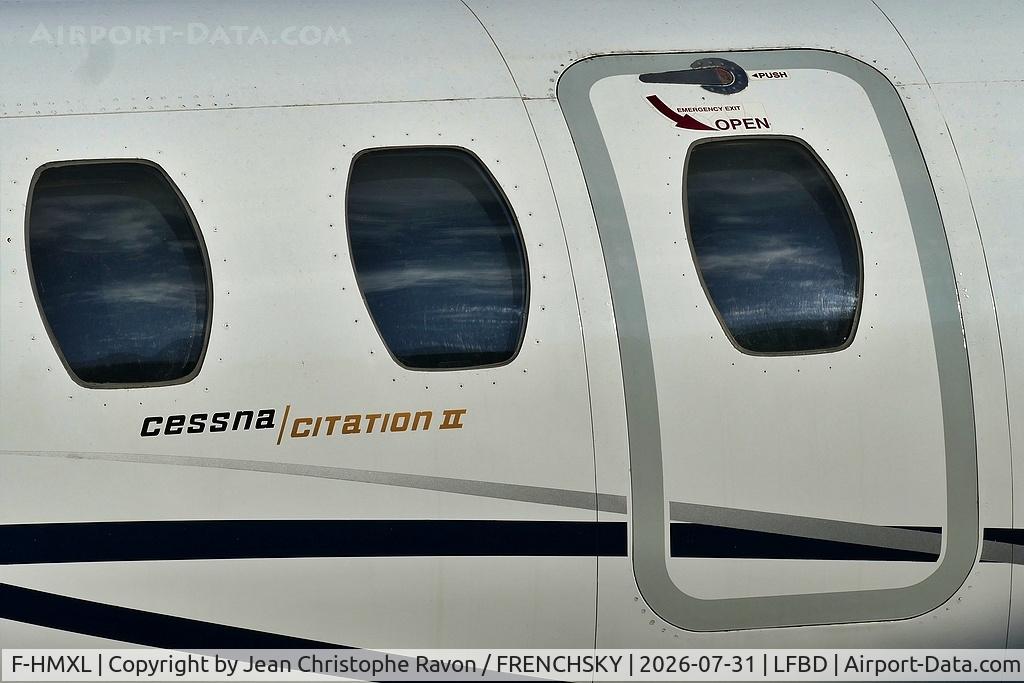 Aircraft F-HMXL, 1990 Cessna 550 Citation II, c/n 550-0634, Airlec Air Espaces, at LFBD, photo by Jean Christophe Ravon / FRENCHSKY