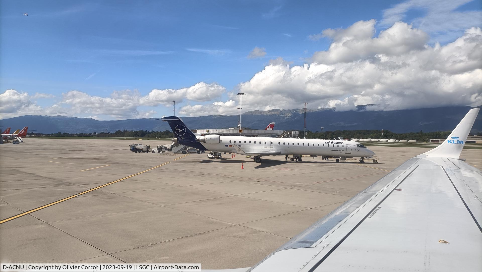 Aircraft D-ACNU, 2011 Bombardier CRJ-900 NG (CL-600-2D24), c/n 15265, september 2023, at LSGG, photo by Olivier Cortot