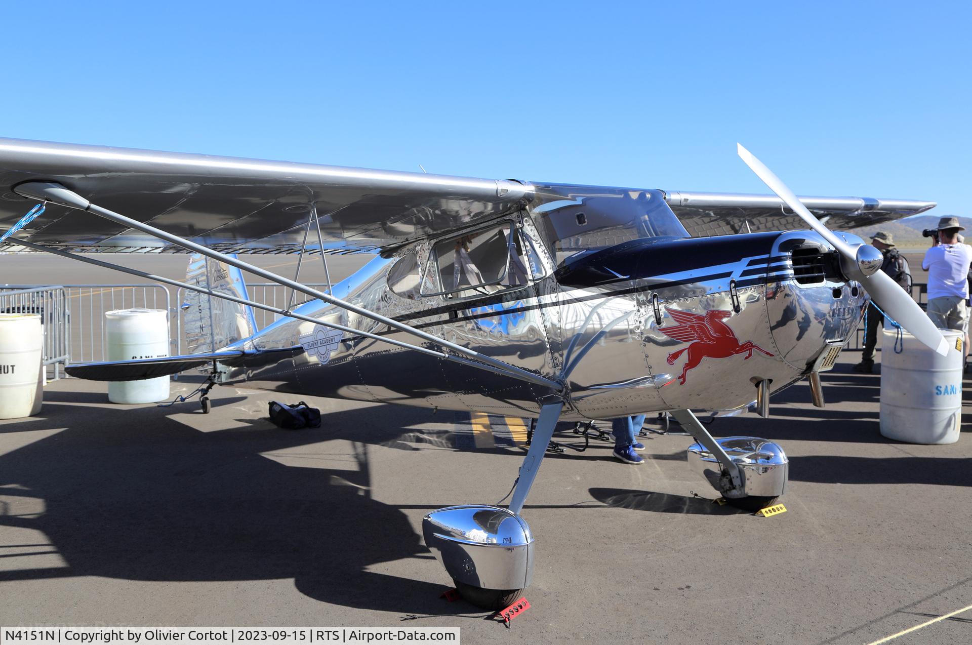 Aircraft N4151N, 1947 Cessna 140, c/n 13873, 2023 air races, at RTS, photo by Olivier Cortot
