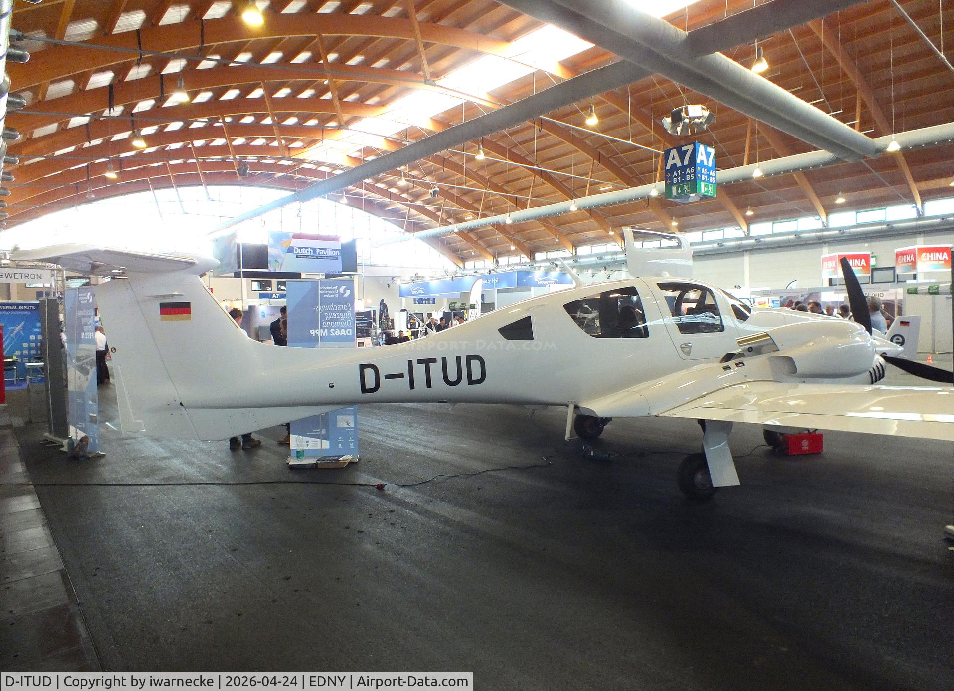 D-ITUD, Diamond DA-62MPP, c/n 62.350, Diamond DA-62 MPP research aircraft of Dresden Technical University at the AERO 2026, Friedrichshafen