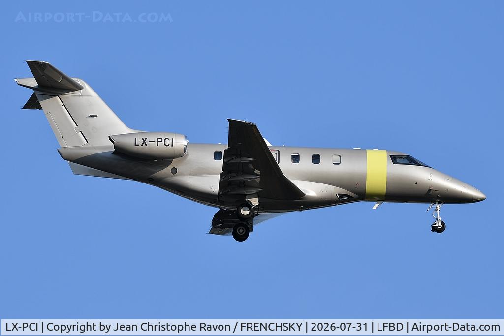LX-PCI, 2022 Pilatus  PC-24, c/n 277, London (LCY)	Bordeaux (BOD)	(JFA25H)