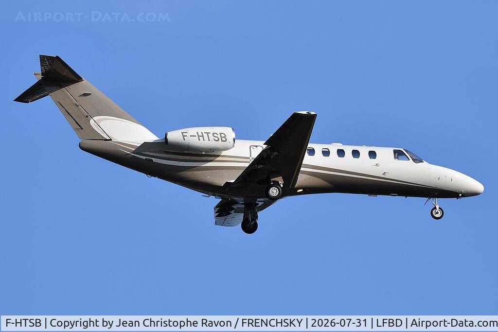 F-HTSB, 2008 Cessna 525B CitationJet CJ3, c/n 525B-0230, Faro (FAO)	Bordeaux (BOD)	(VLJ903L)