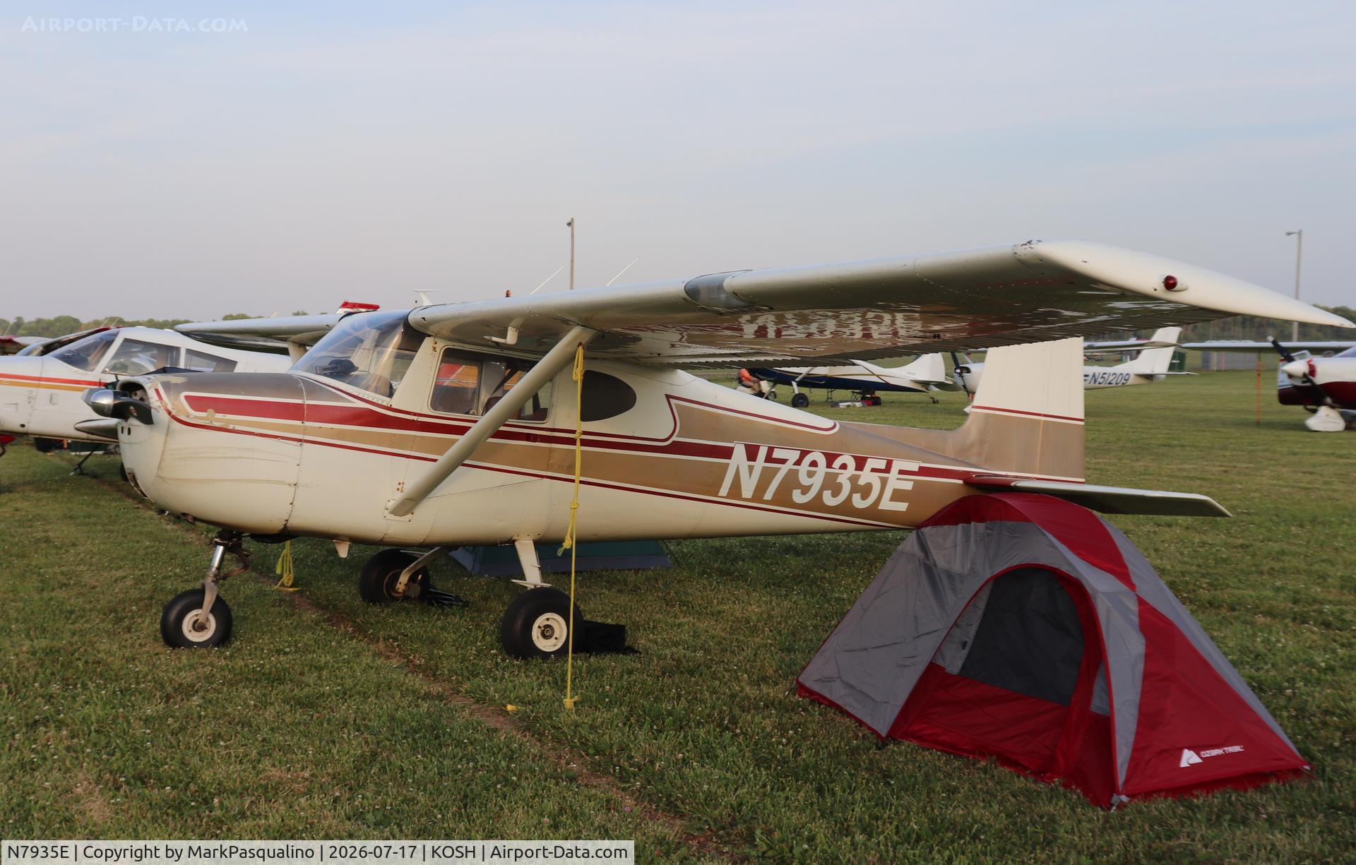 Aircraft N7935E, 1959 Cessna 150, c/n 17735, Cessna 150, at KOSH, photo by MarkPasqualino