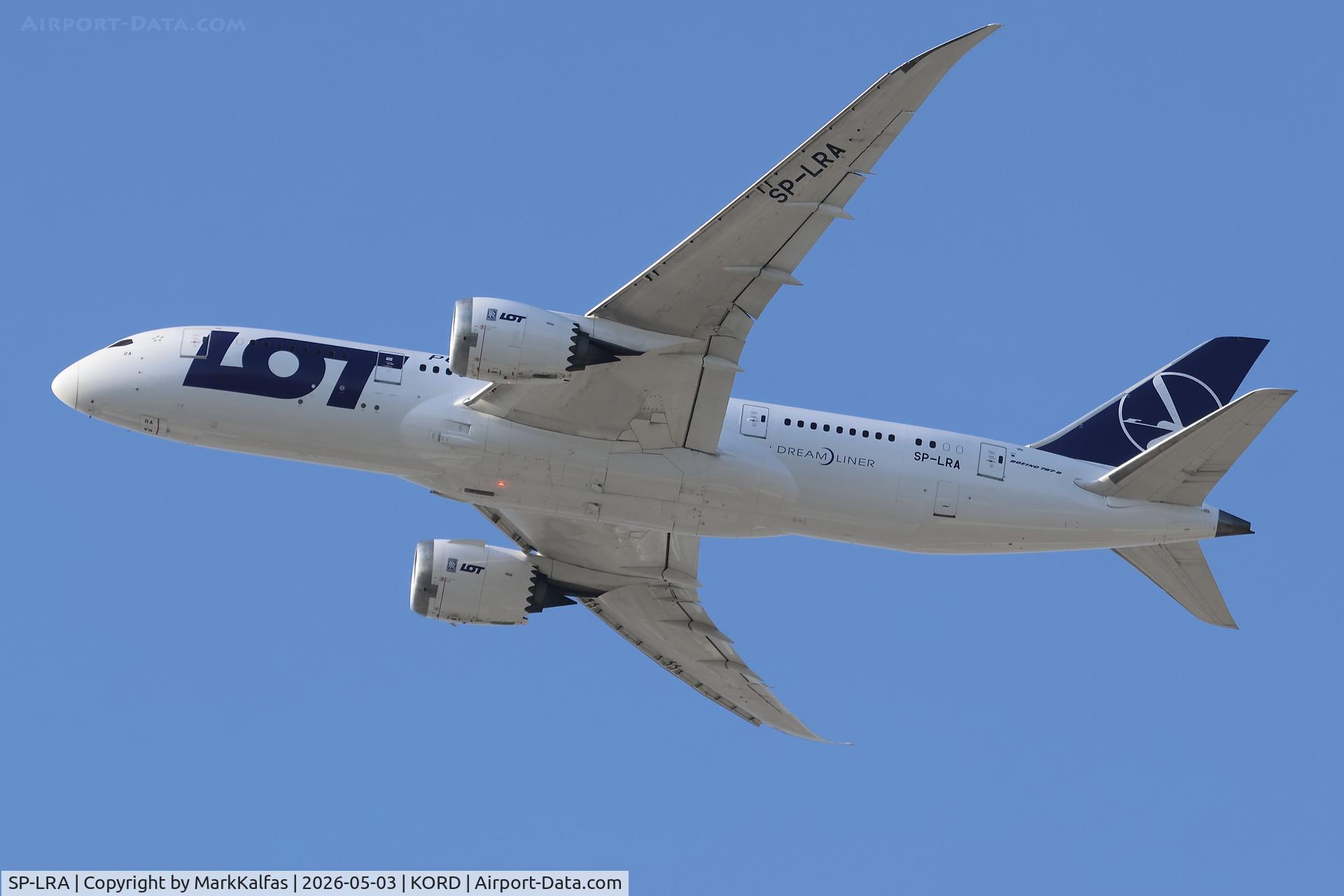 Aircraft SP-LRA, 2012 Boeing 787-8 Dreamliner, c/n 35938 l/n 61, B788 LOT Boeing 787-8 Dreamliner SP-LRA departing 28R KORD, at KORD, photo by MarkKalfas