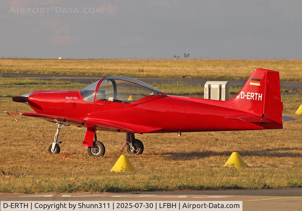 Aircraft D-ERTH, 1968 Aeromere F-8L Falco III, c/n 417, Parked on the grass, at LFBH, photo by Shunn311