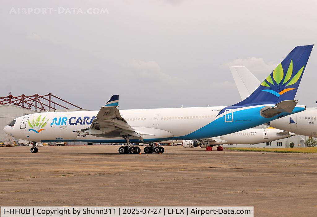 Aircraft F-HHUB, 2000 Airbus A330-223, c/n 343, Parked without engines..., at LFLX, photo by Shunn311