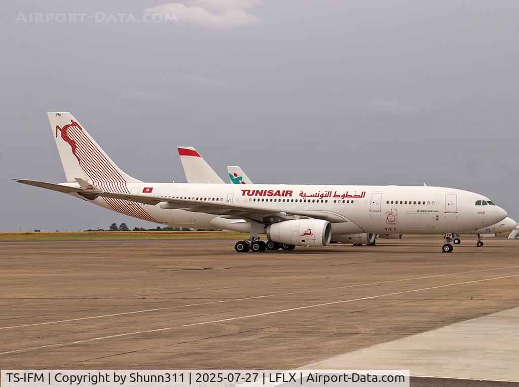 Aircraft TS-IFM, 2015 Airbus A330-243, c/n 1631, Parked..., at LFLX, photo by Shunn311