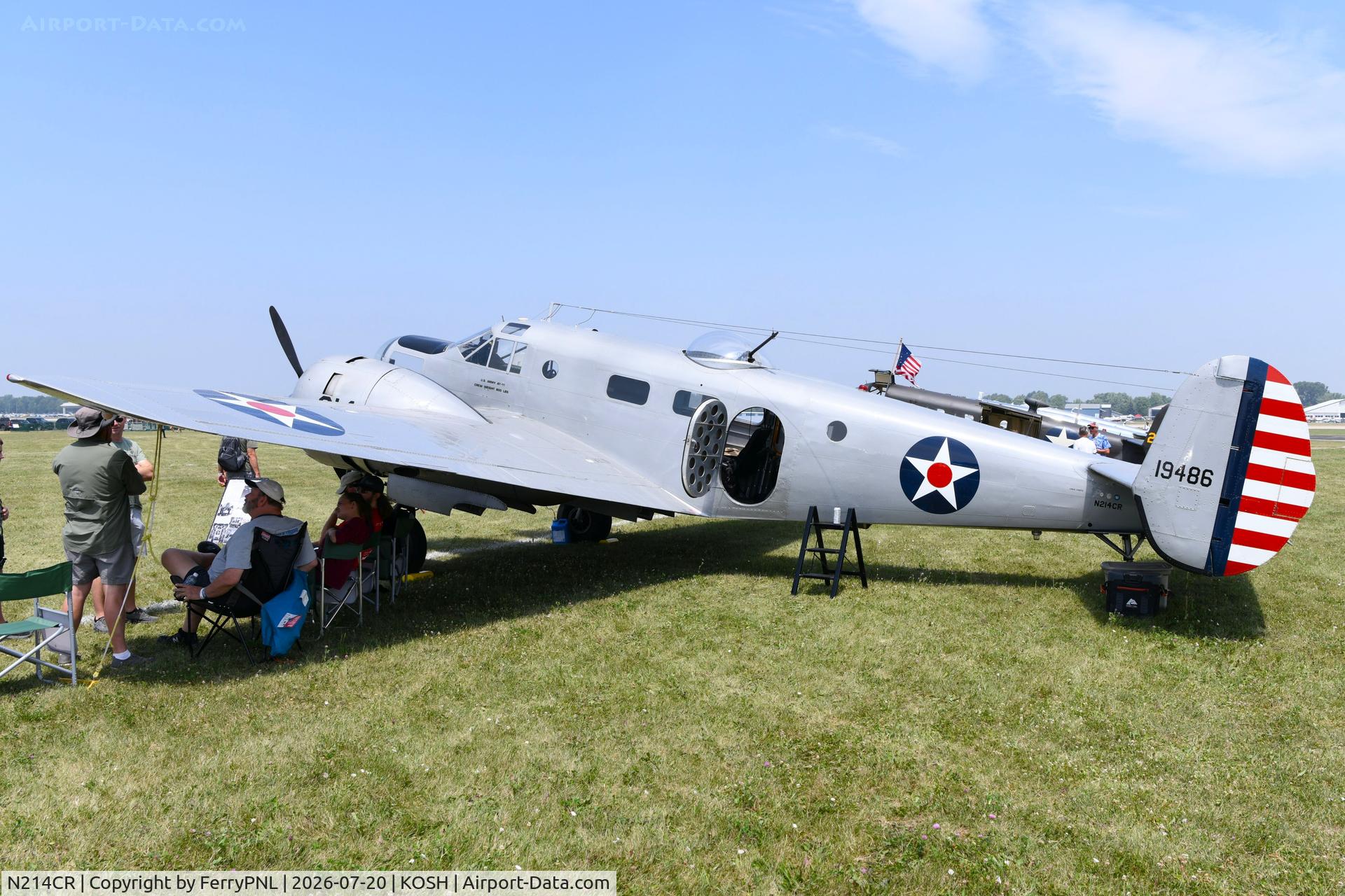 Aircraft N214CR, 1958 Beech AT-11 Kansan, c/n 912, Beech AT-11, at KOSH, photo by FerryPNL
