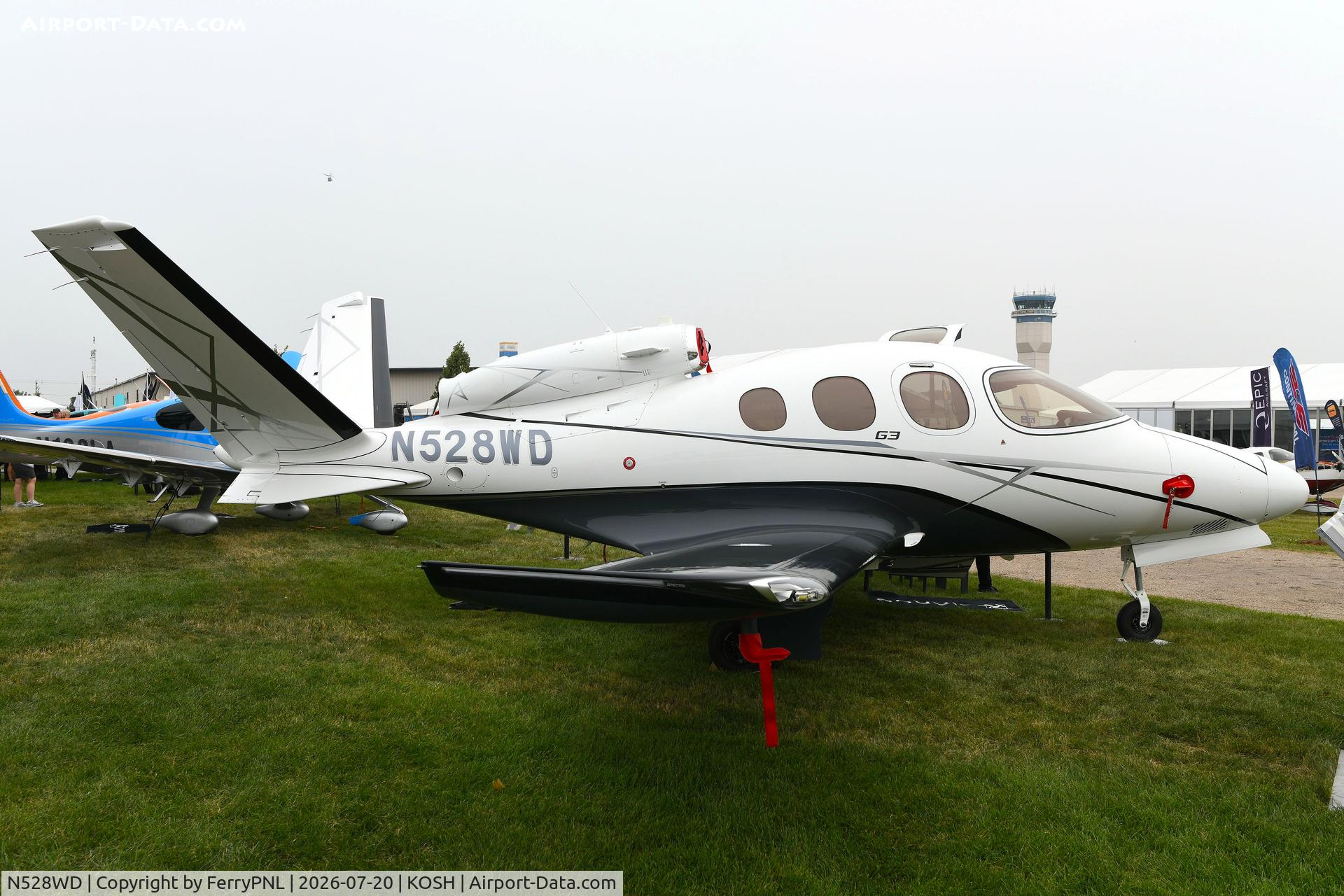 Aircraft N528WD, 2026 Cirrus Design Corp SF50G2 Visionjet, c/n 0778, Valair SF50, at KOSH, photo by FerryPNL