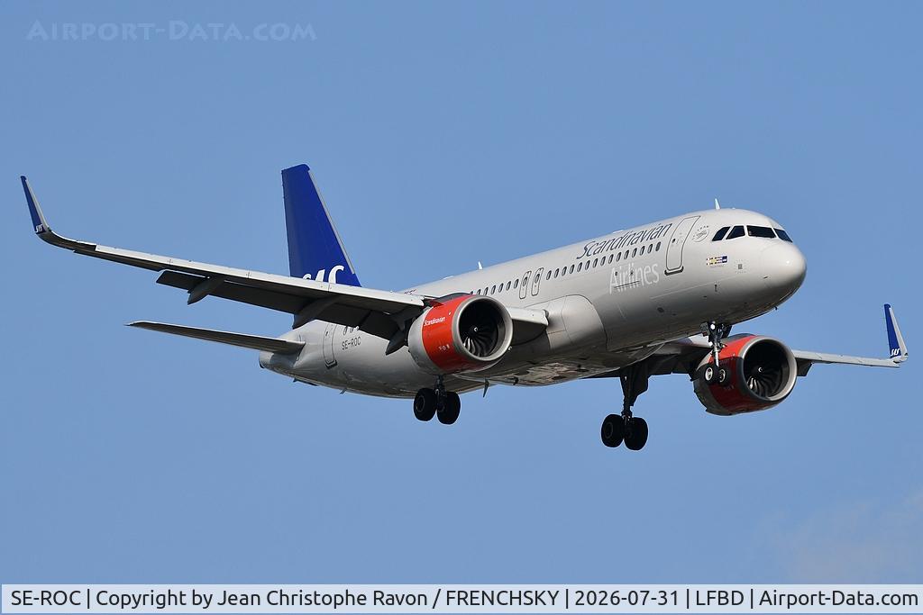SE-ROC, 2017 Airbus A320-251N, c/n 7723, Copenhagen (CPH)	Bordeaux (BOD)	SK2781