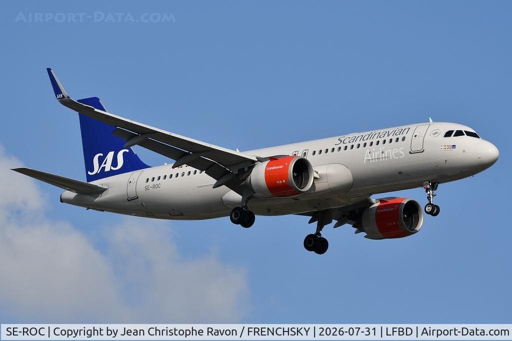 SE-ROC, 2017 Airbus A320-251N, c/n 7723, Copenhagen (CPH)	Bordeaux (BOD)	SK2781