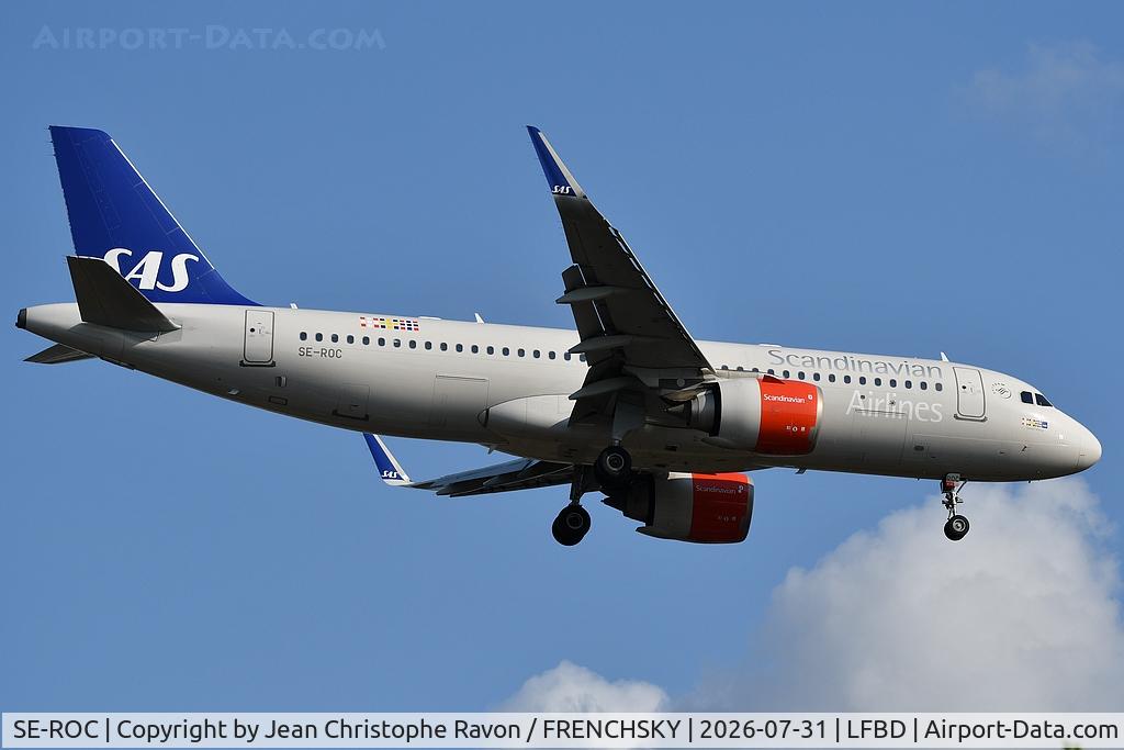 SE-ROC, 2017 Airbus A320-251N, c/n 7723, Copenhagen (CPH)	Bordeaux (BOD)	SK2781