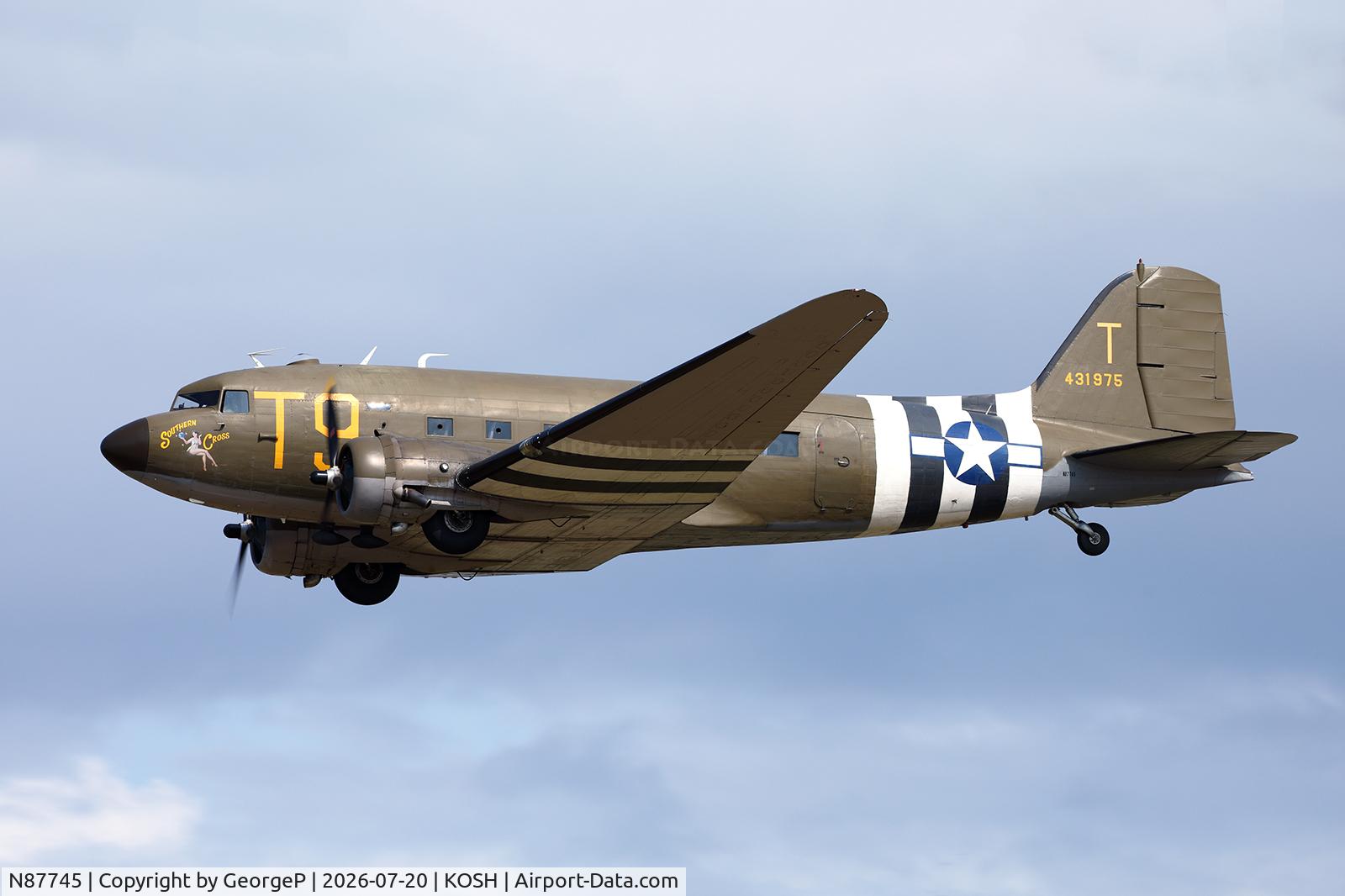 Aircraft N87745, 1942 Douglas DC-3, c/n 6315, Airventure 2026., at KOSH, photo by GeorgeP