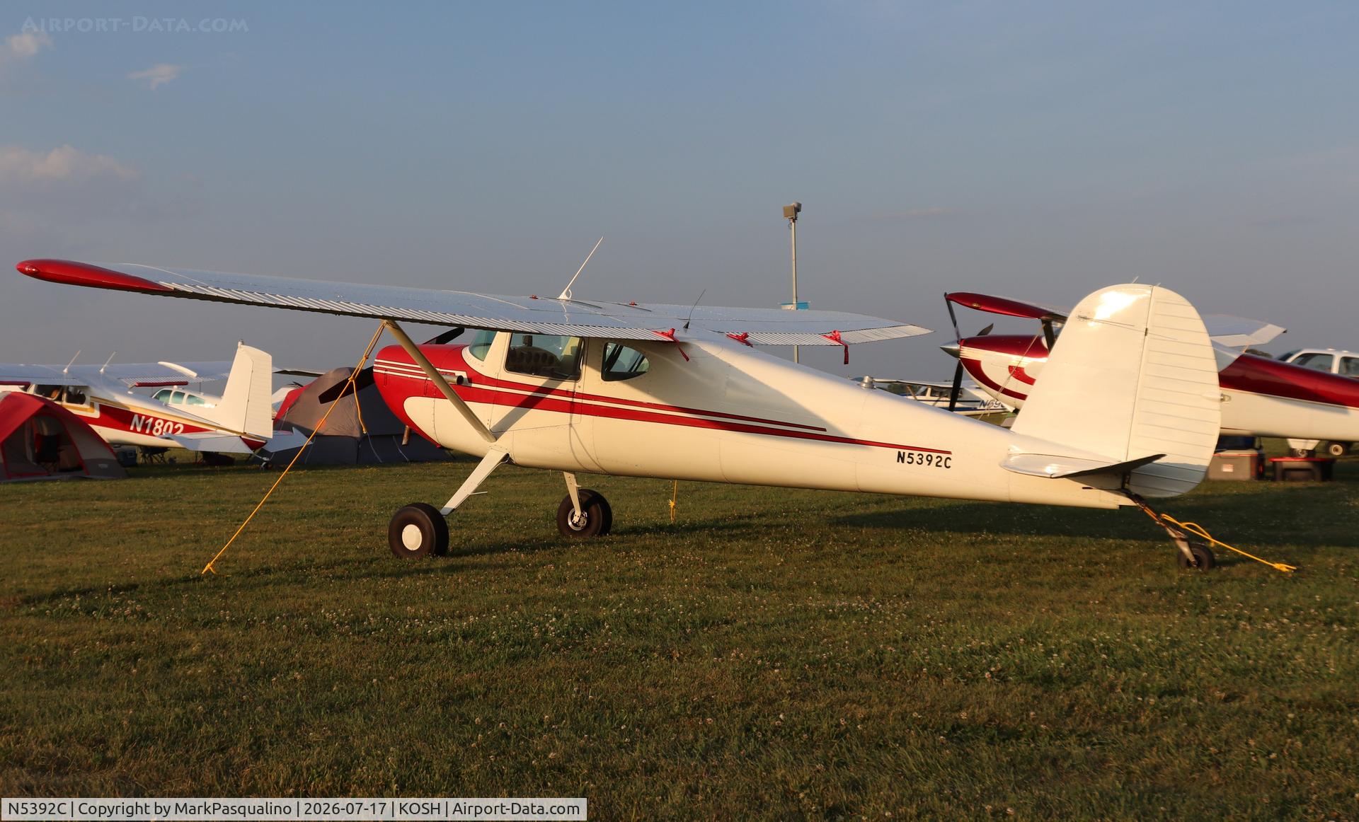 Aircraft N5392C, 1950 Cessna 140A, c/n 15525, Cessna 140A, at KOSH, photo by MarkPasqualino