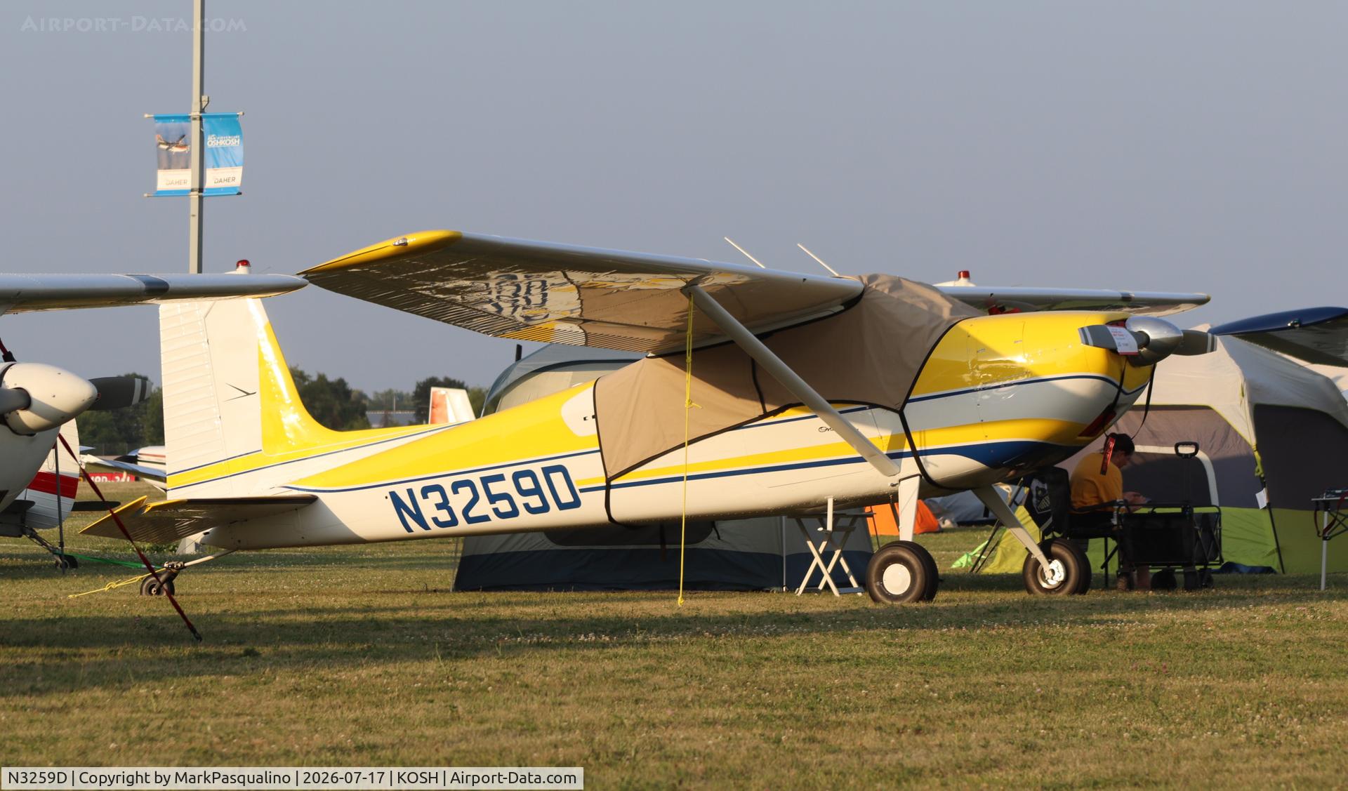 Aircraft N3259D, 1955 Cessna 180, c/n 32057, Cessna 180, at KOSH, photo by MarkPasqualino