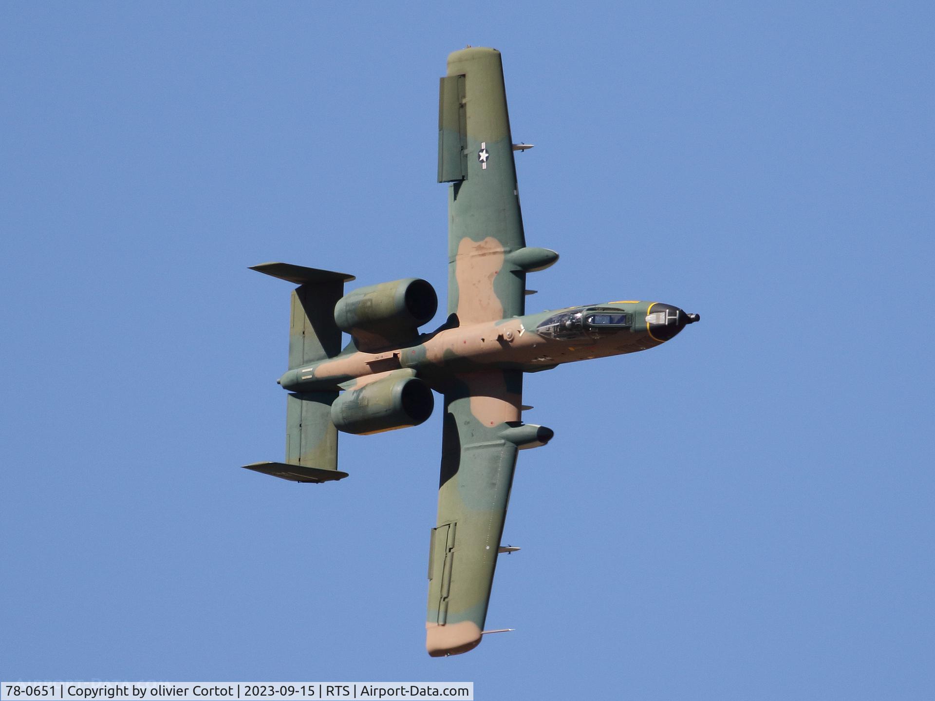 Aircraft 78-0651, 1978 Fairchild Republic A-10C Thunderbolt II, c/n A10-0271, 2023 air races, at RTS, photo by olivier Cortot